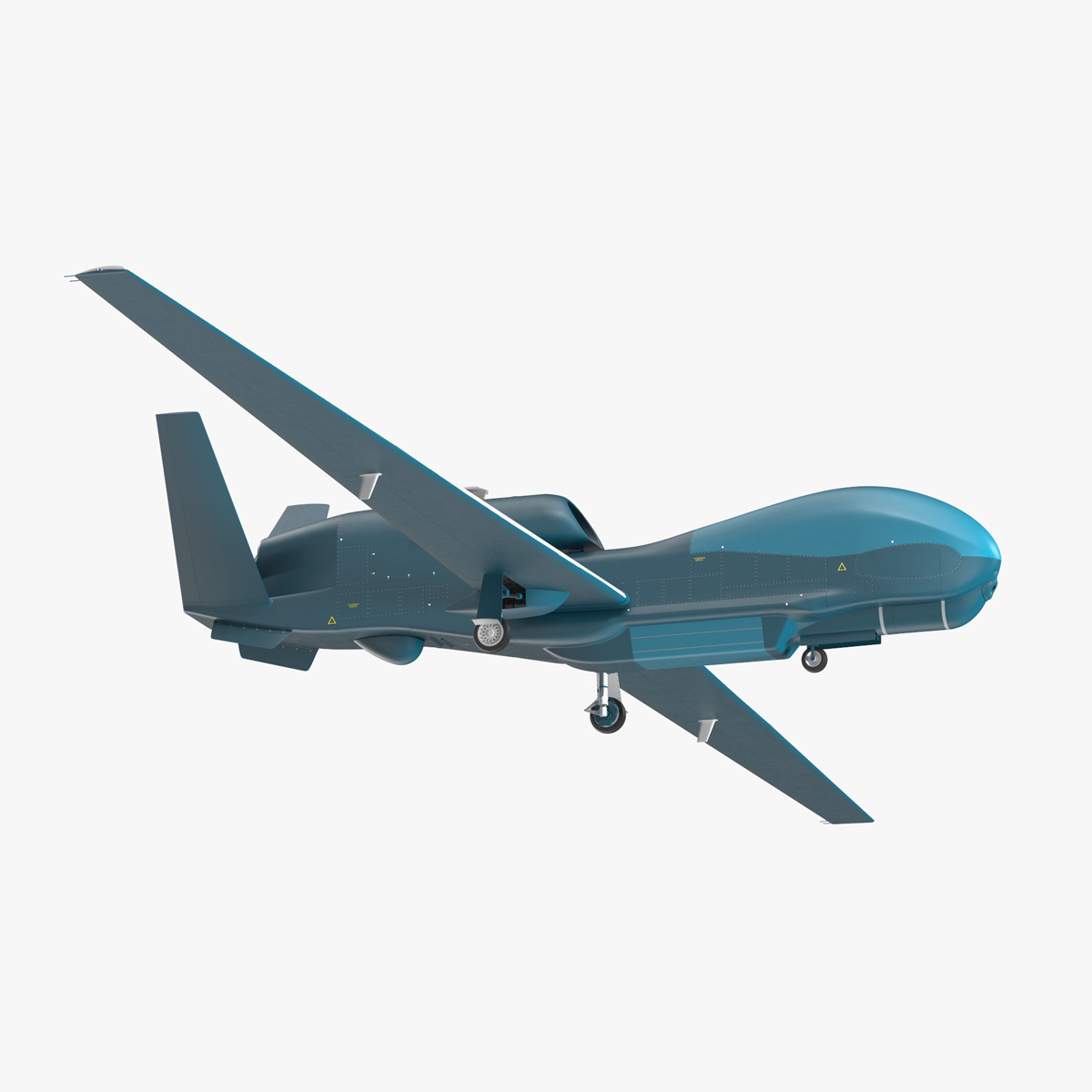 3D Unmanned Surveillance Drone Rigged for Cinema 4D model