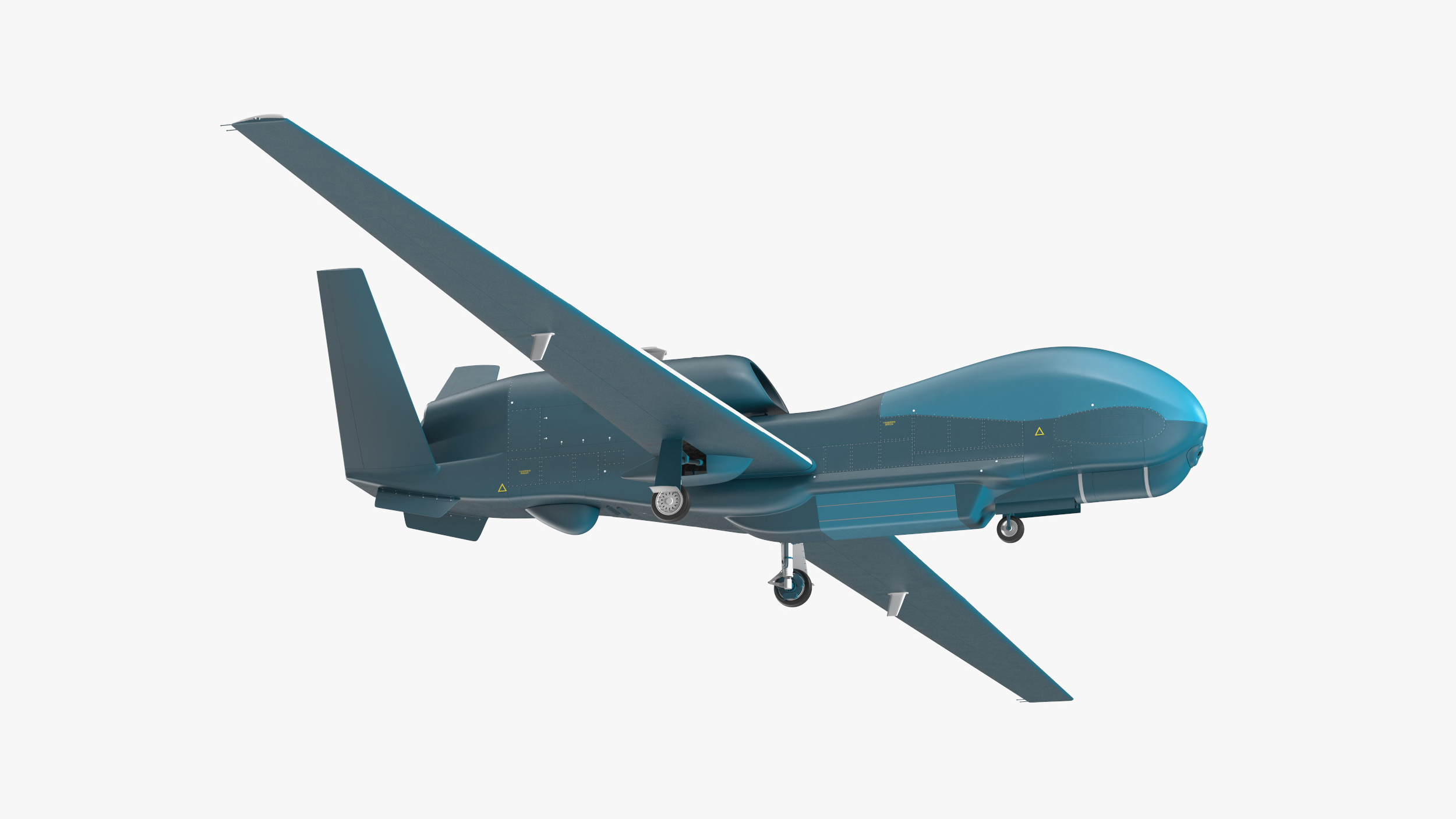 3D Unmanned Surveillance Drone Rigged for Cinema 4D model
