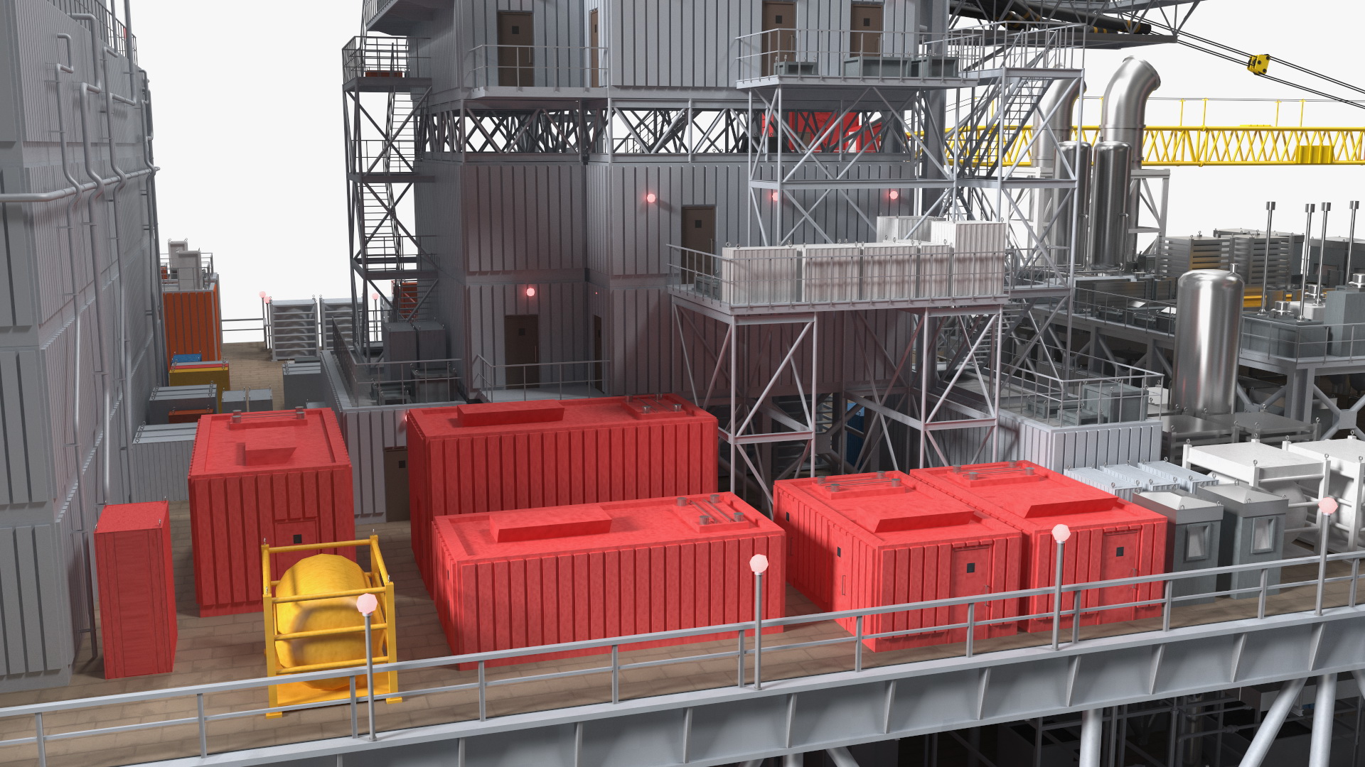 3D Shell Perdido Oil Platform Rigged model
