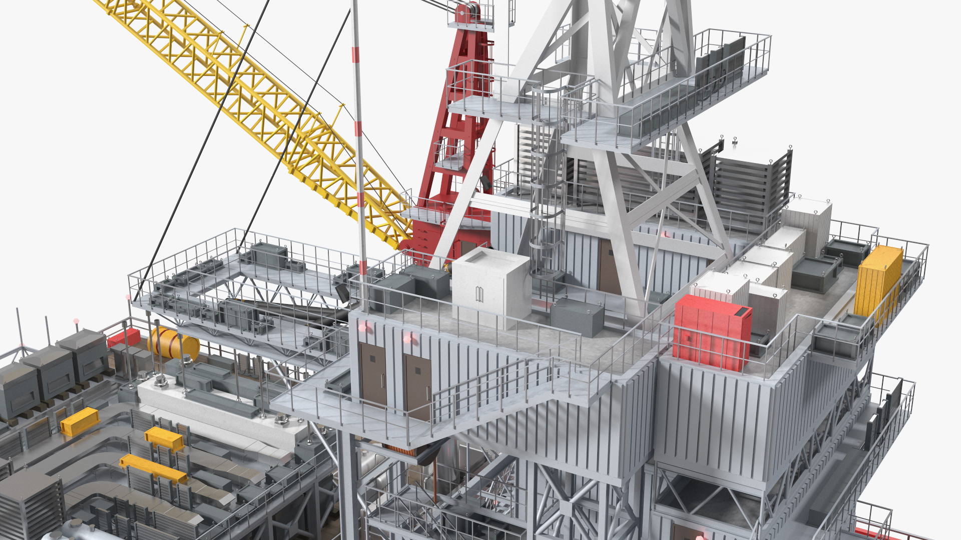 3D Shell Perdido Oil Platform Rigged model