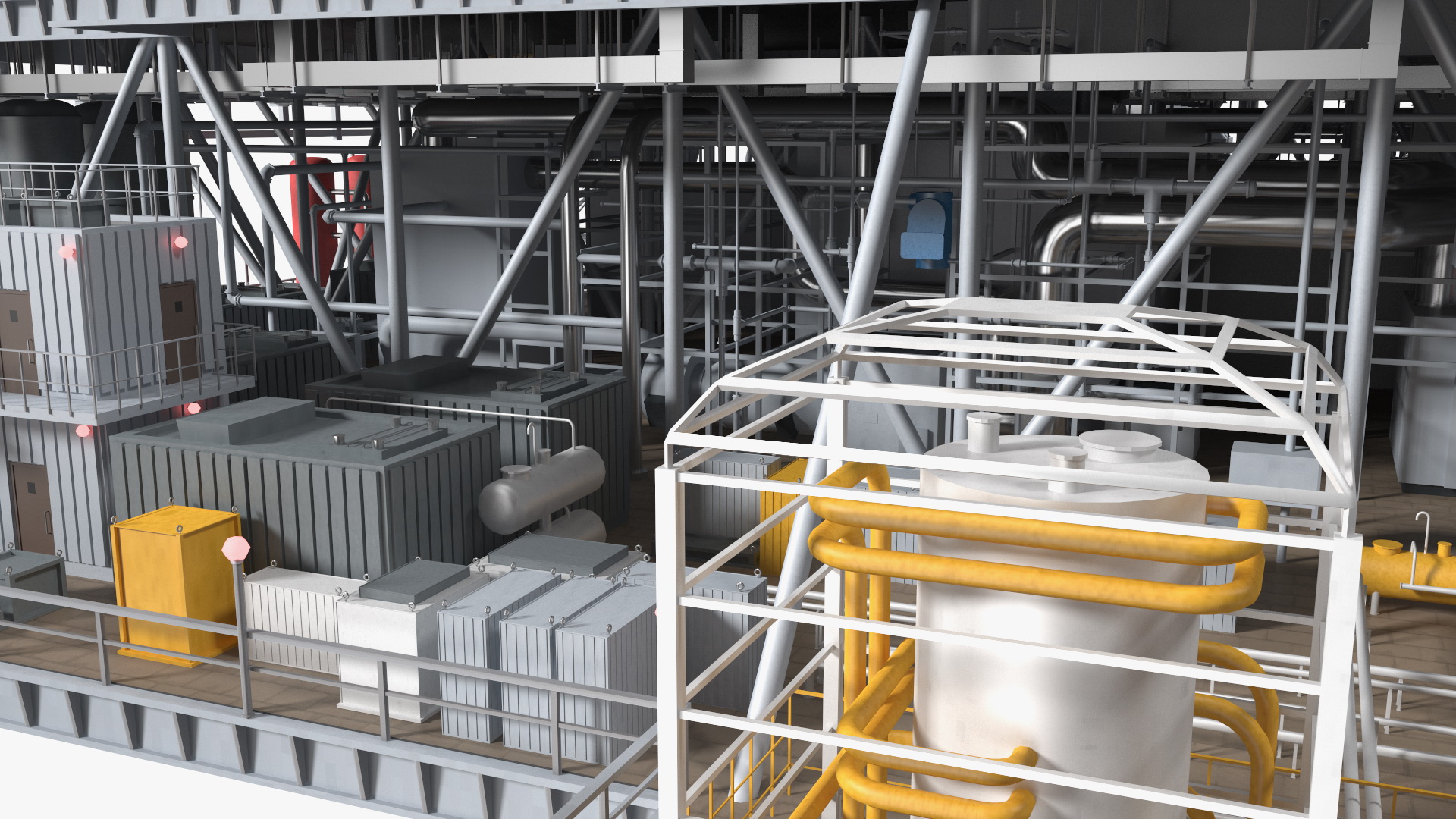 3D Shell Perdido Oil Platform Rigged model