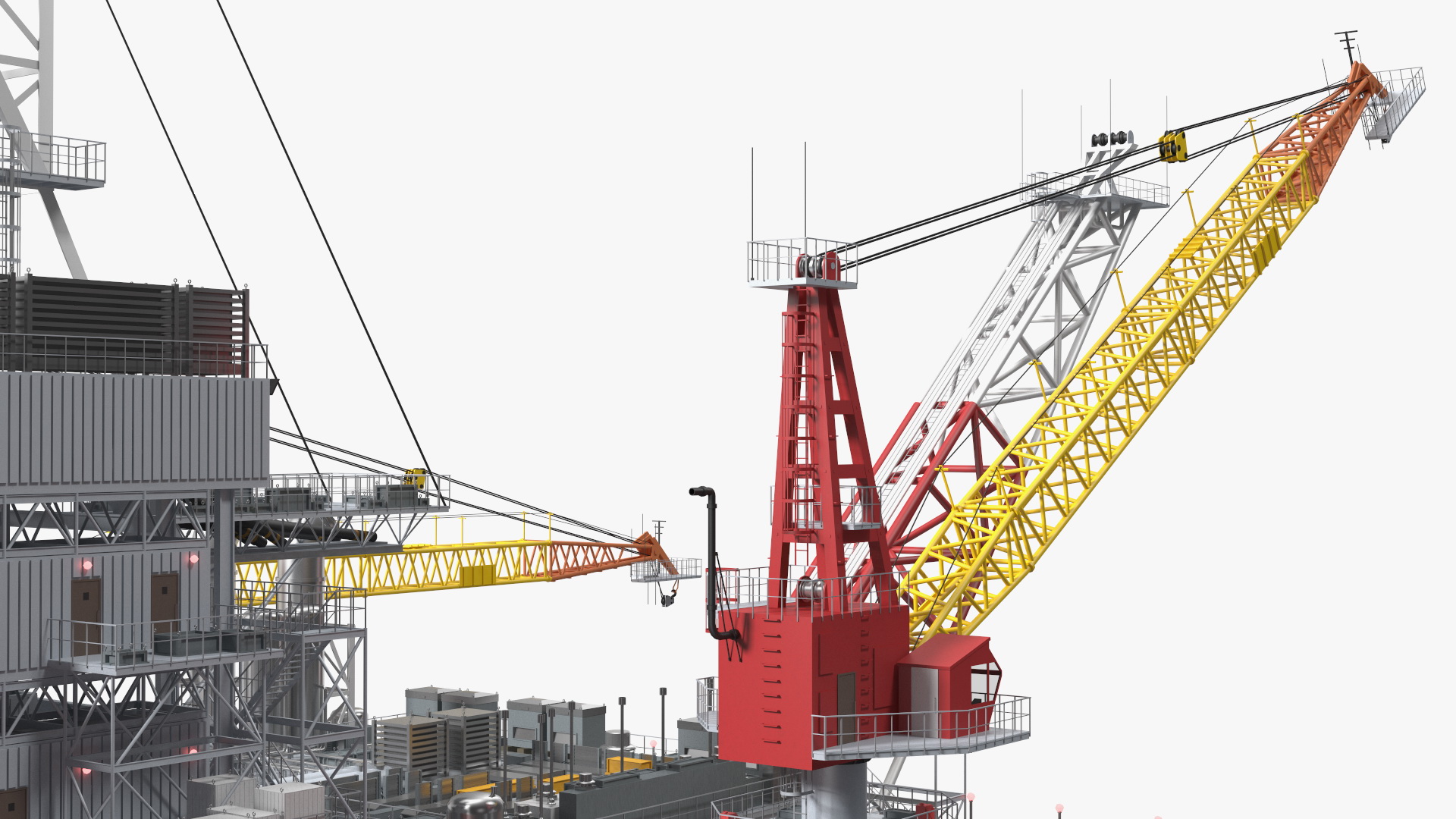 3D Shell Perdido Oil Platform Rigged model