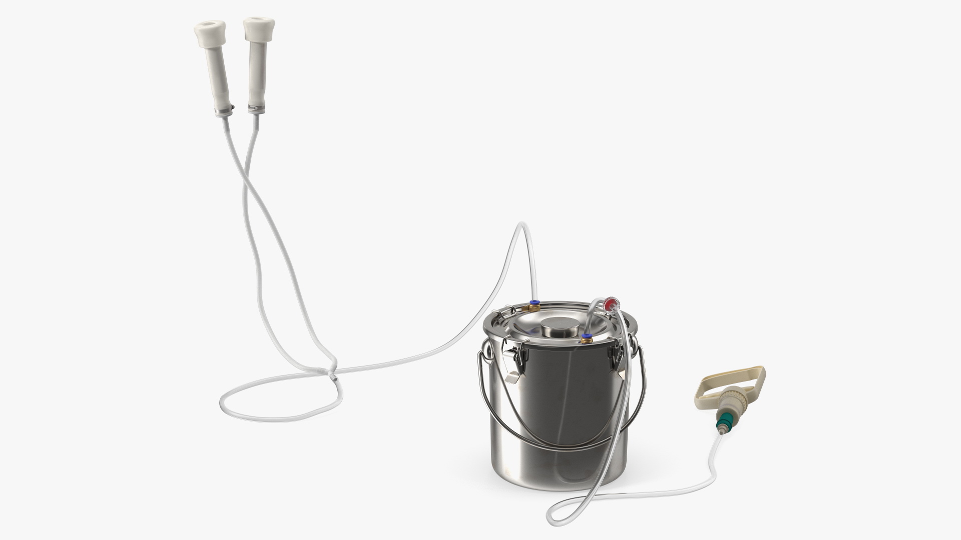 3D model Portable Hand Operated Milking Machine Rigged