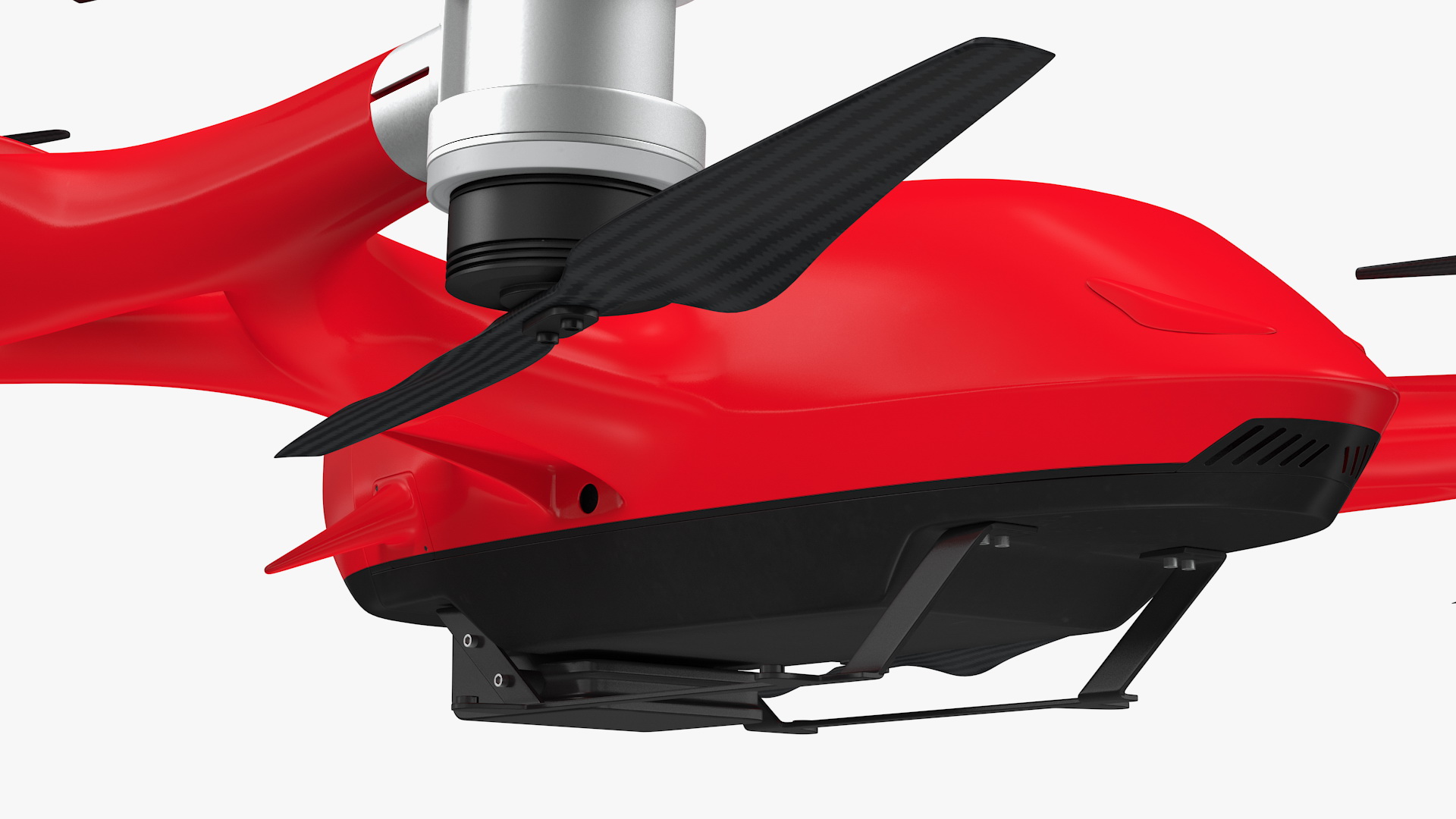 3D Delivery Station with Quadcopter Drone model