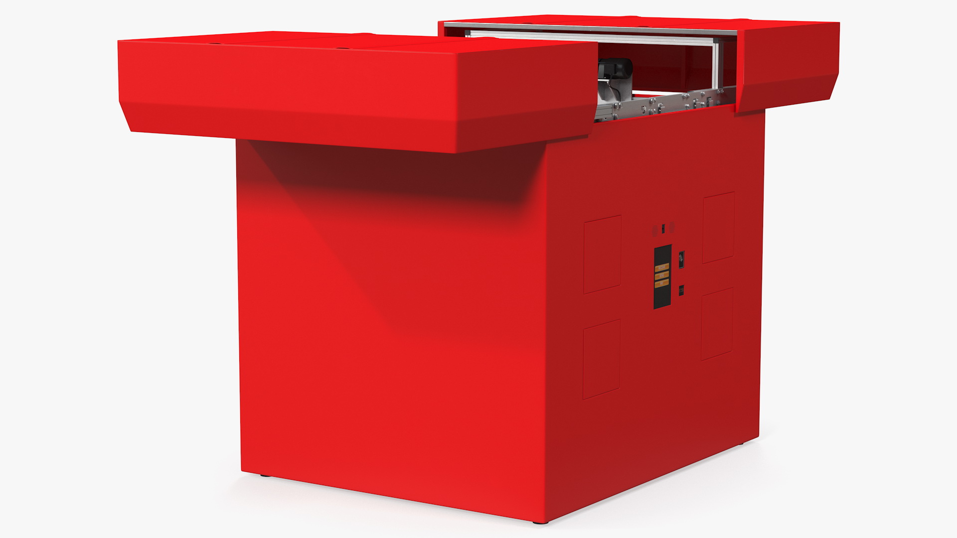 3D Delivery Station with Quadcopter Drone model