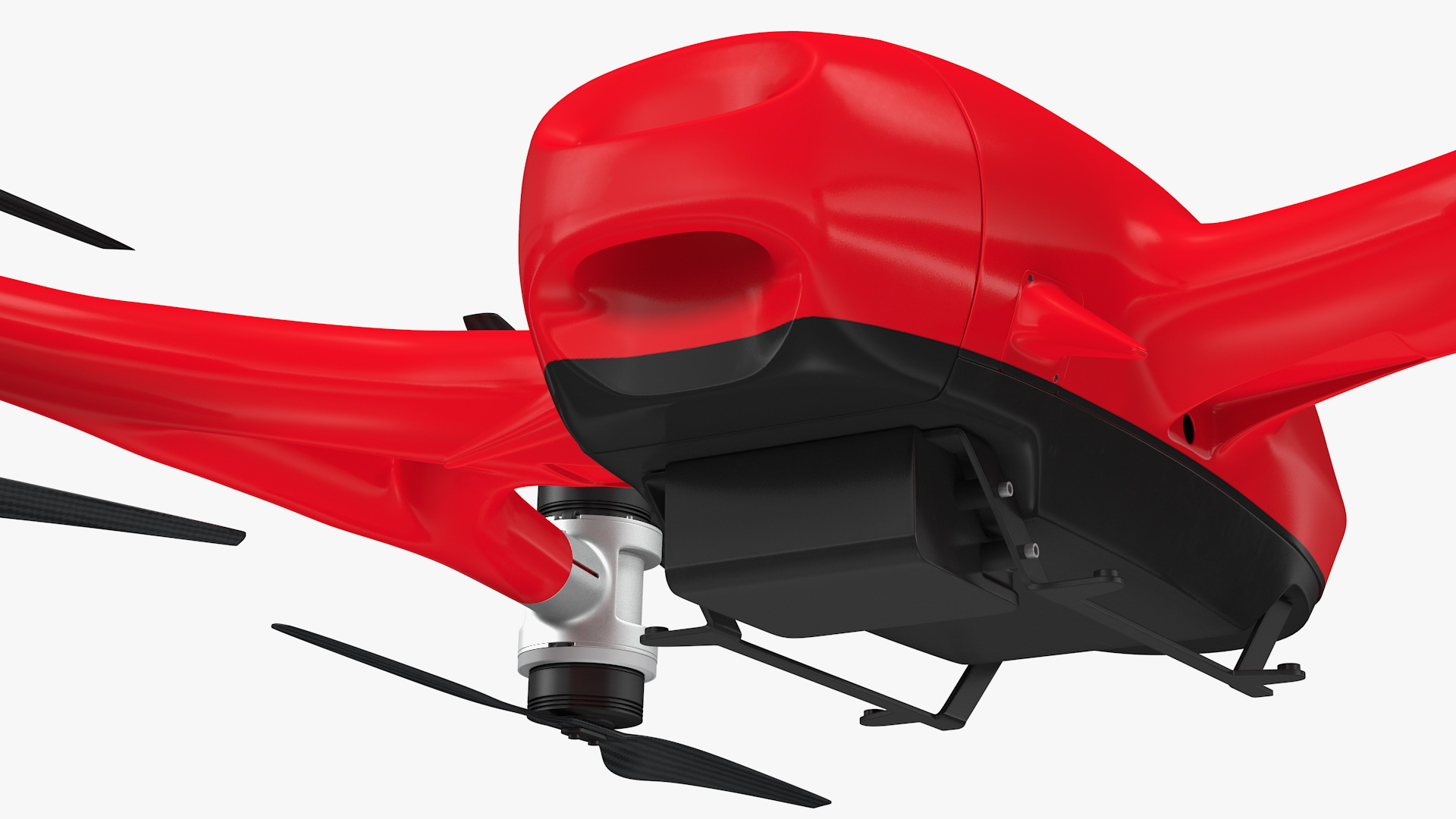 3D Delivery Station with Quadcopter Drone model