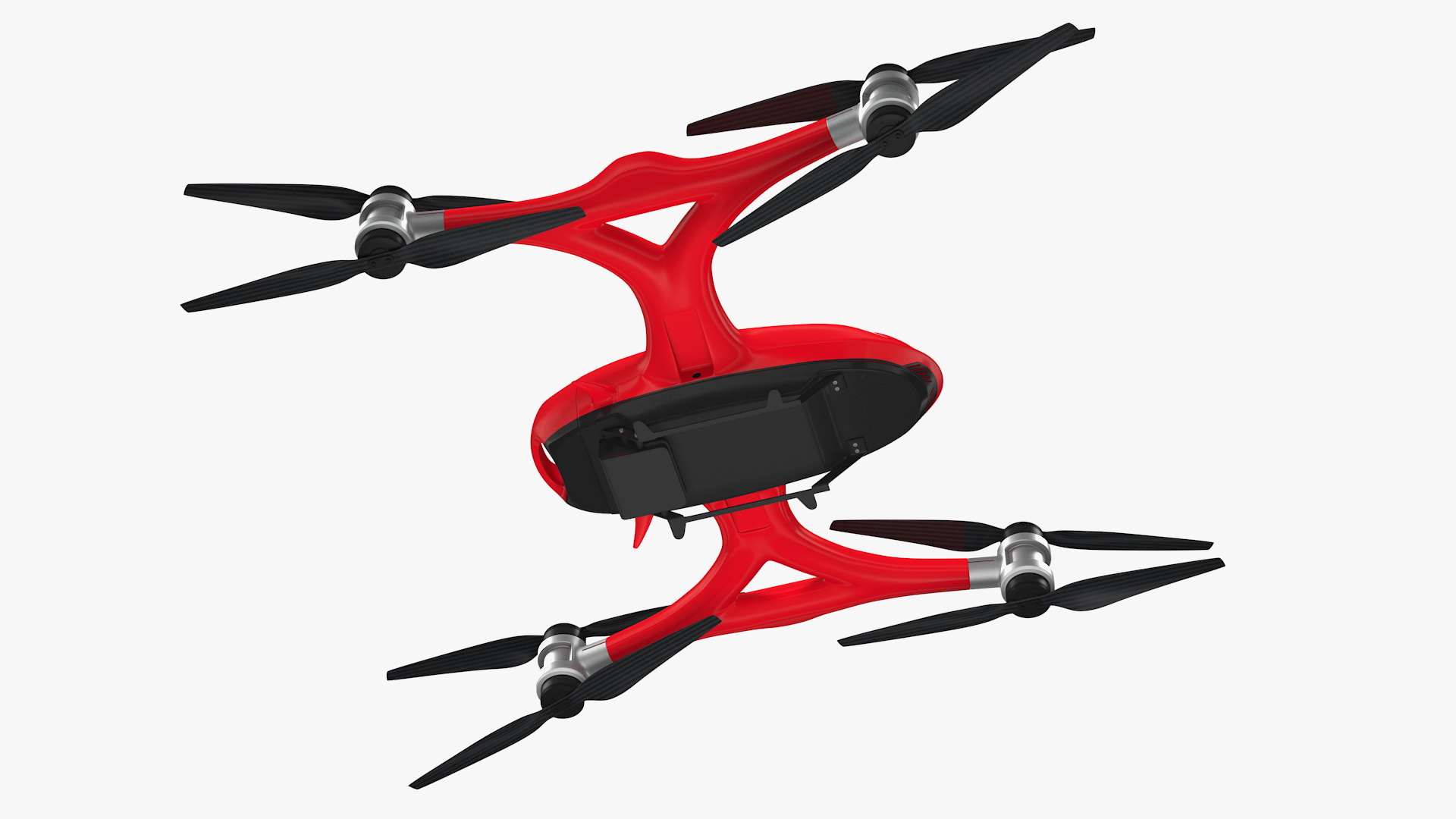 3D Delivery Station with Quadcopter Drone model