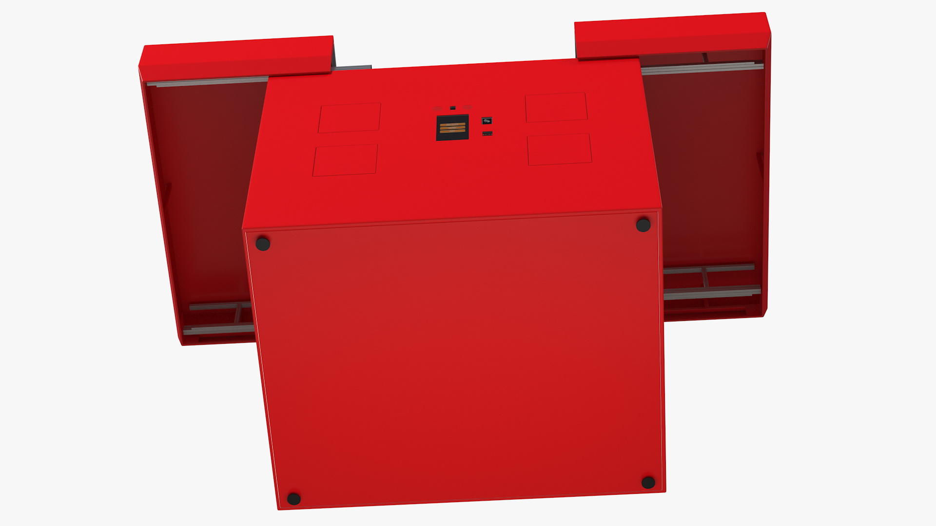 3D Delivery Station with Quadcopter Drone model