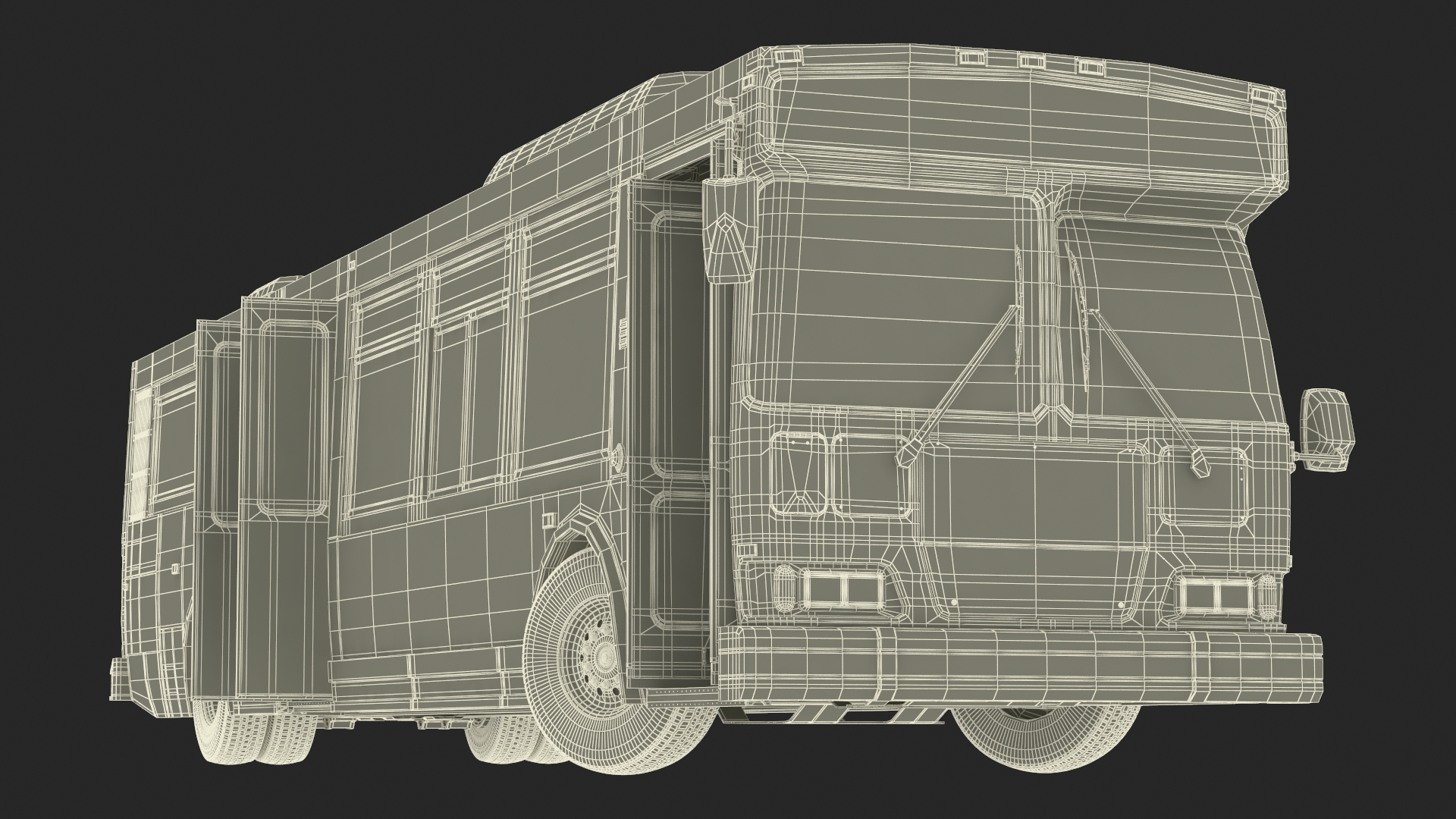 3D City Transit Bus MTA Q53 Rigged