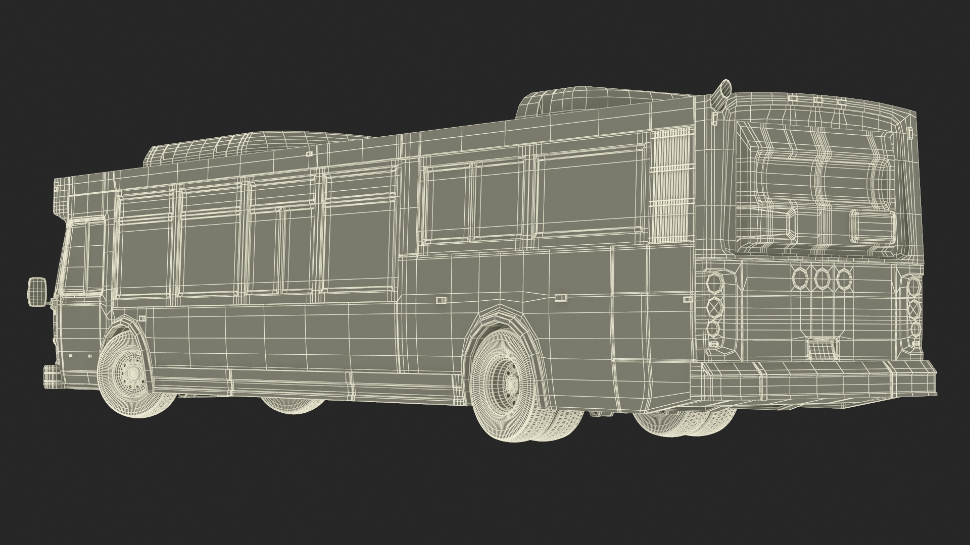 3D City Transit Bus MTA Q53 Rigged