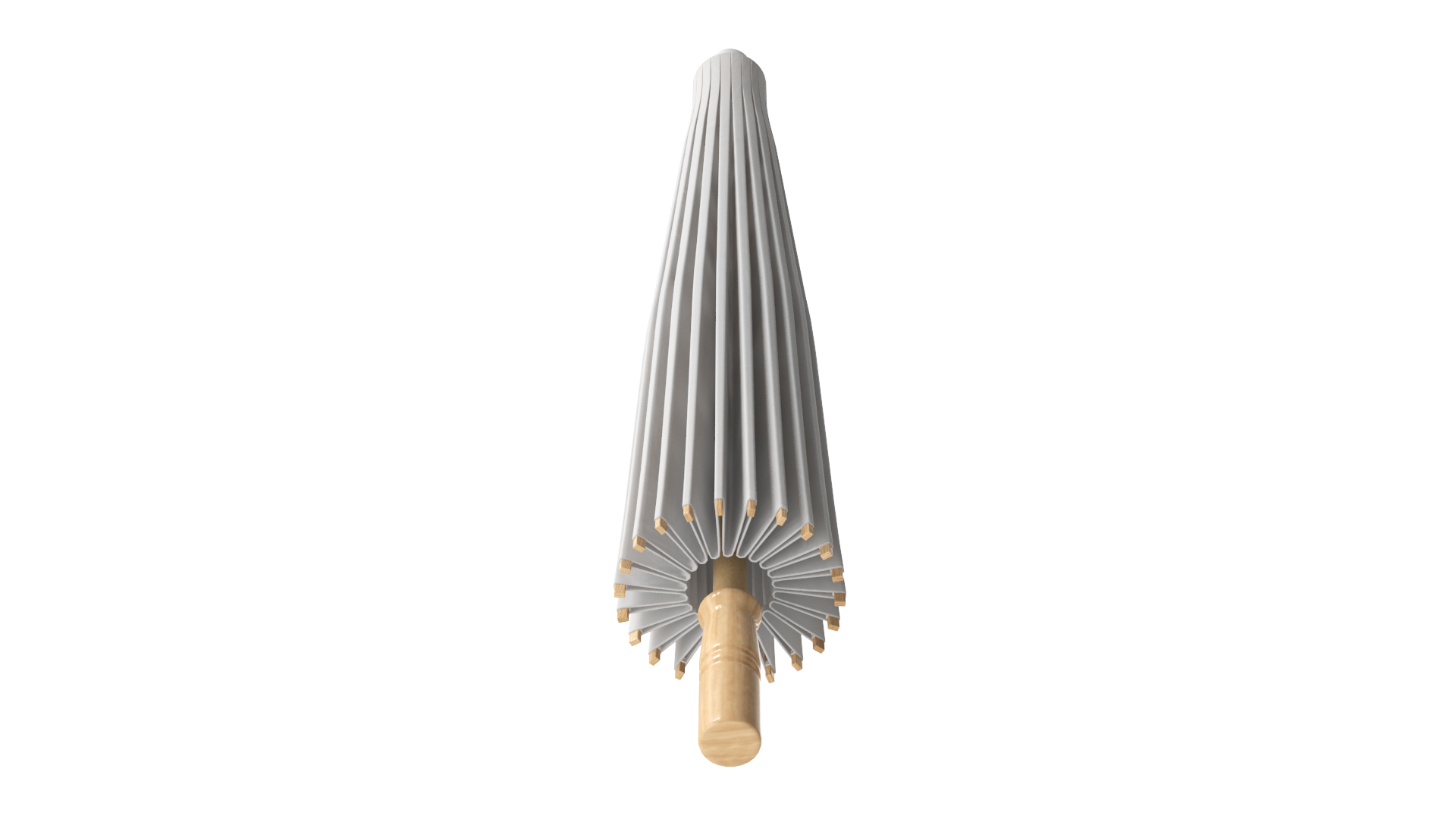3D Chinese Parasol Closed White model