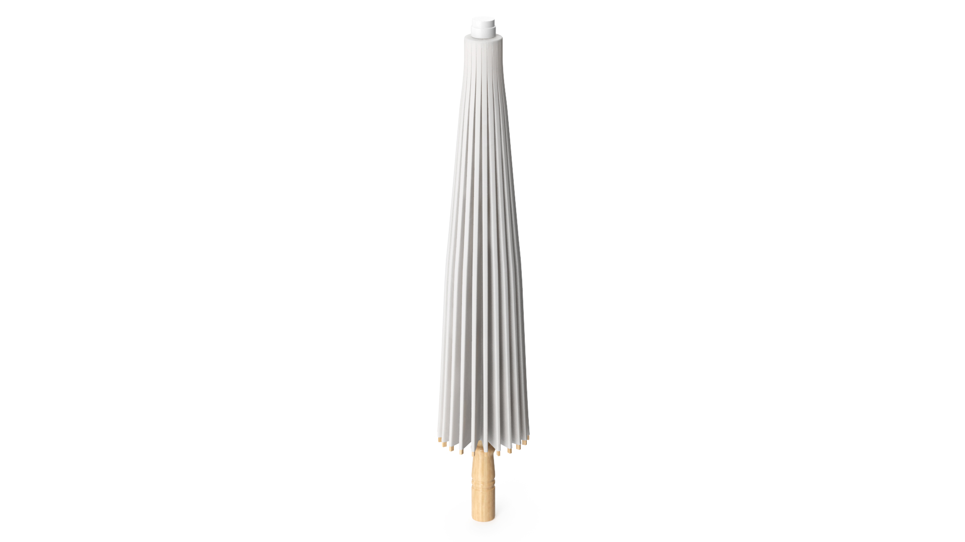 3D Chinese Parasol Closed White model
