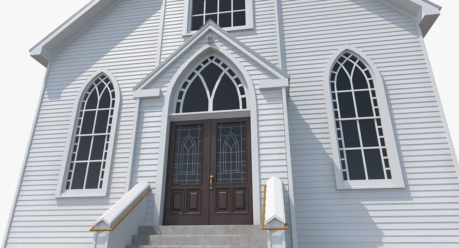 3D Wooden White Painted House