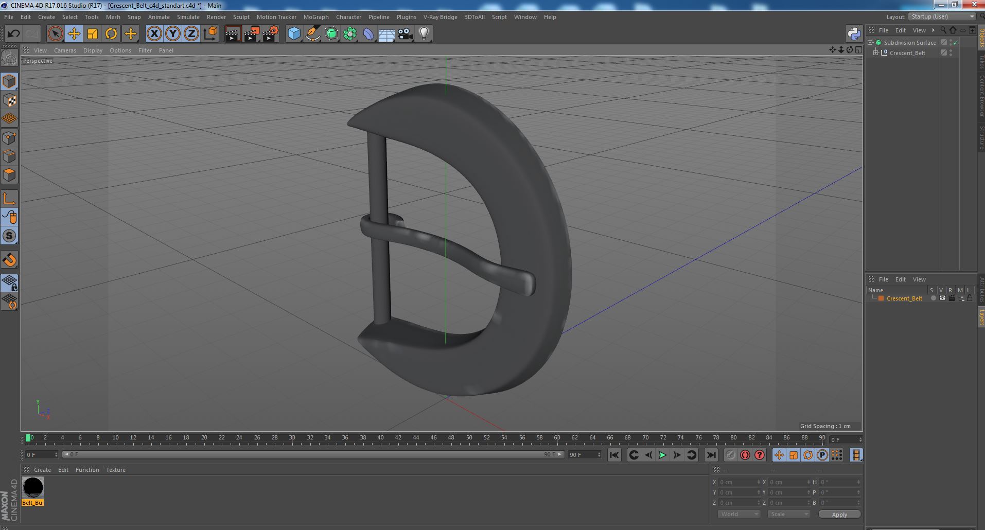 3D Crescent Belt model