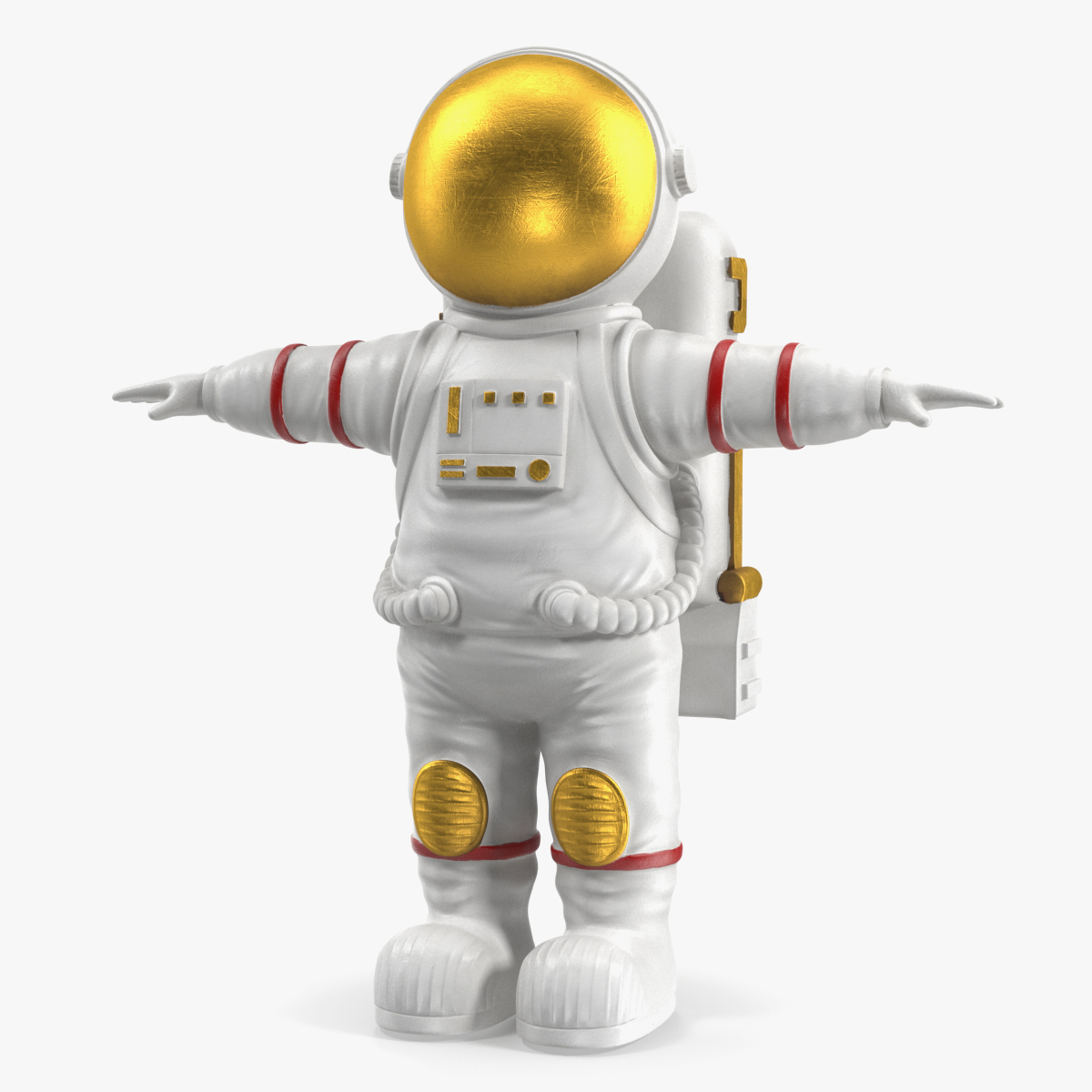 3D model Astronaut Toy Character White Rigged for Maya
