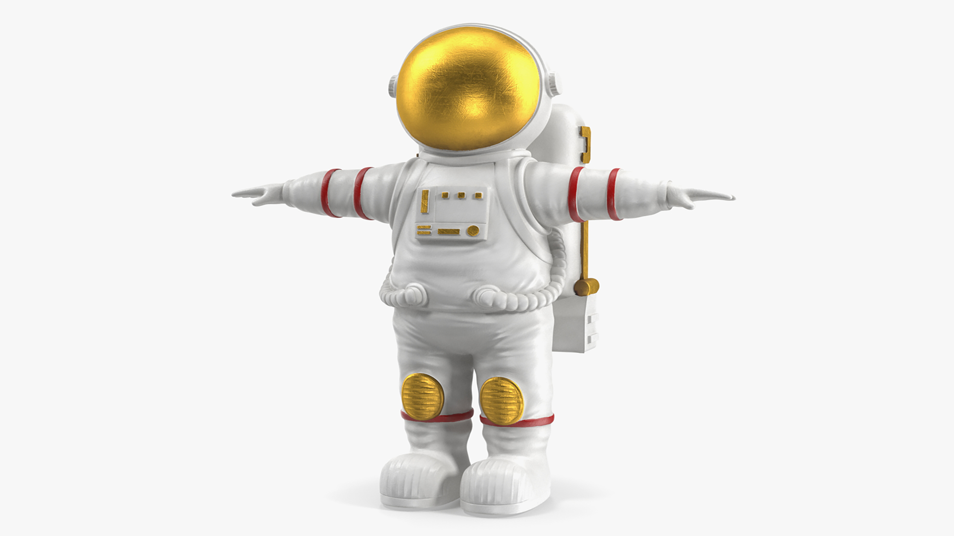 3D model Astronaut Toy Character White Rigged for Maya