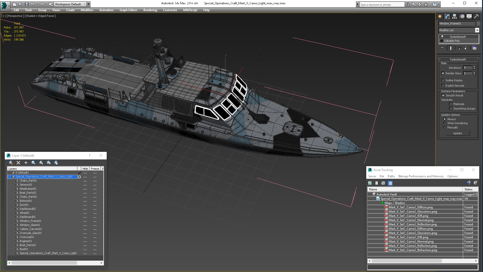 Special Operations Craft Mark V Camo Light 3D