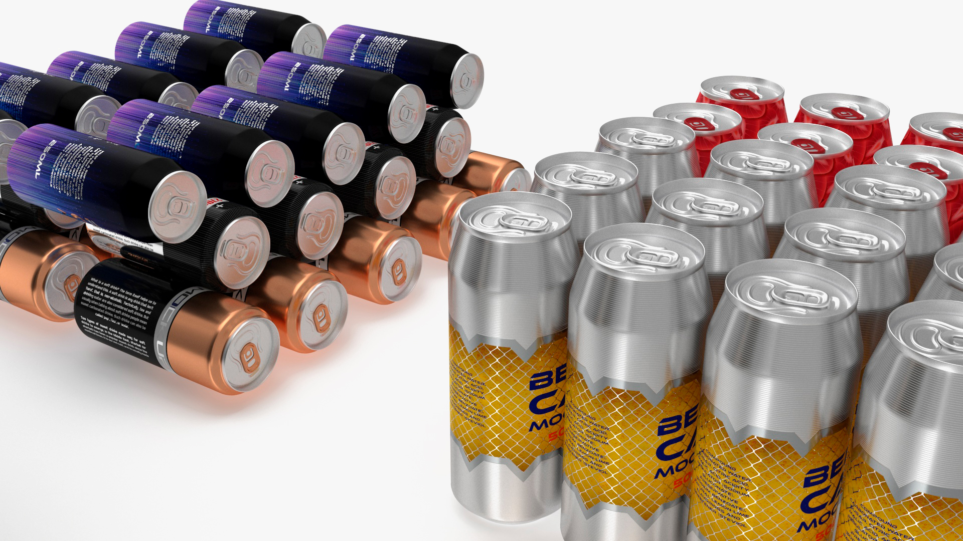 3D model Beverage Cooler with Cans
