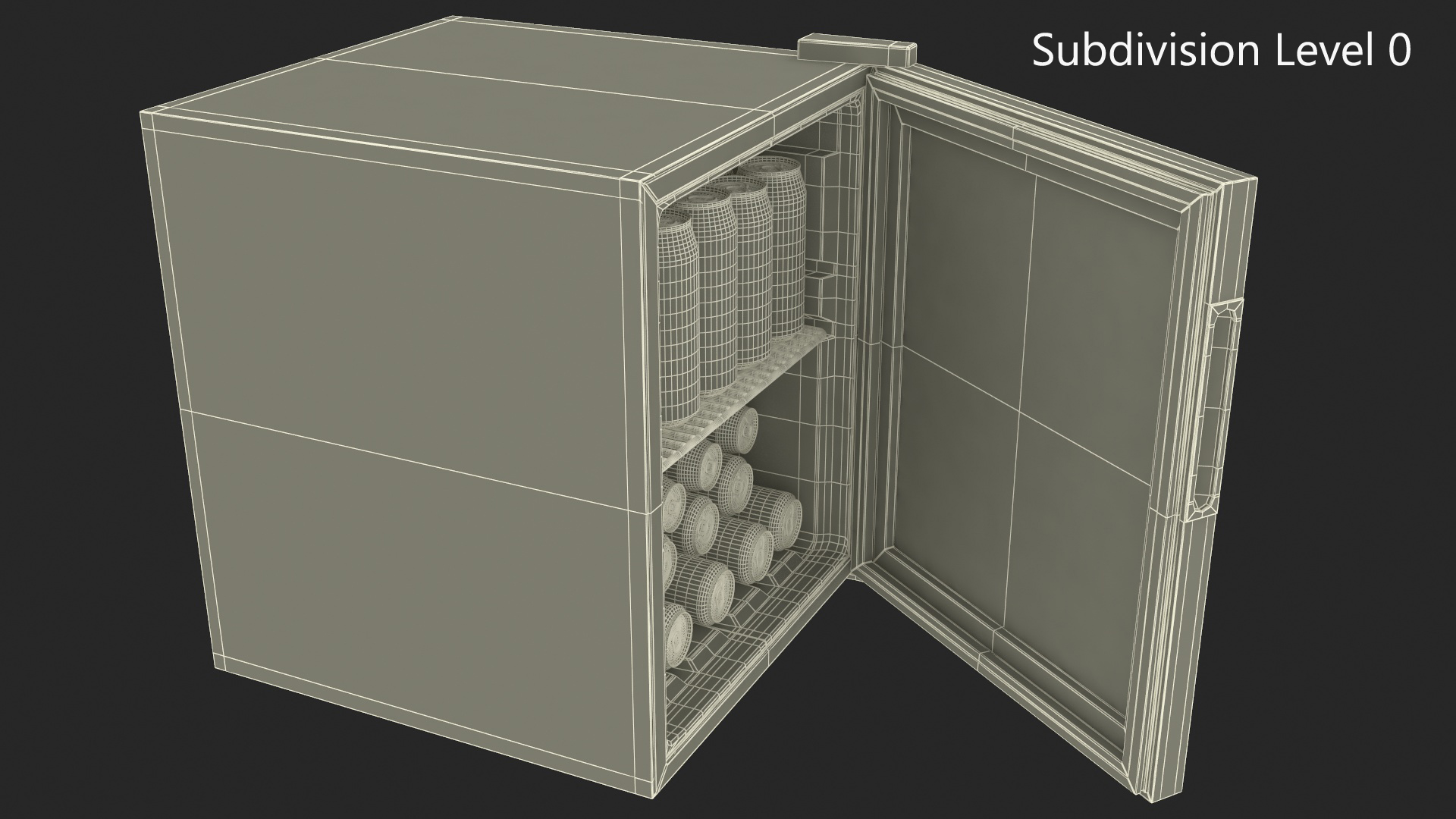 3D model Beverage Cooler with Cans