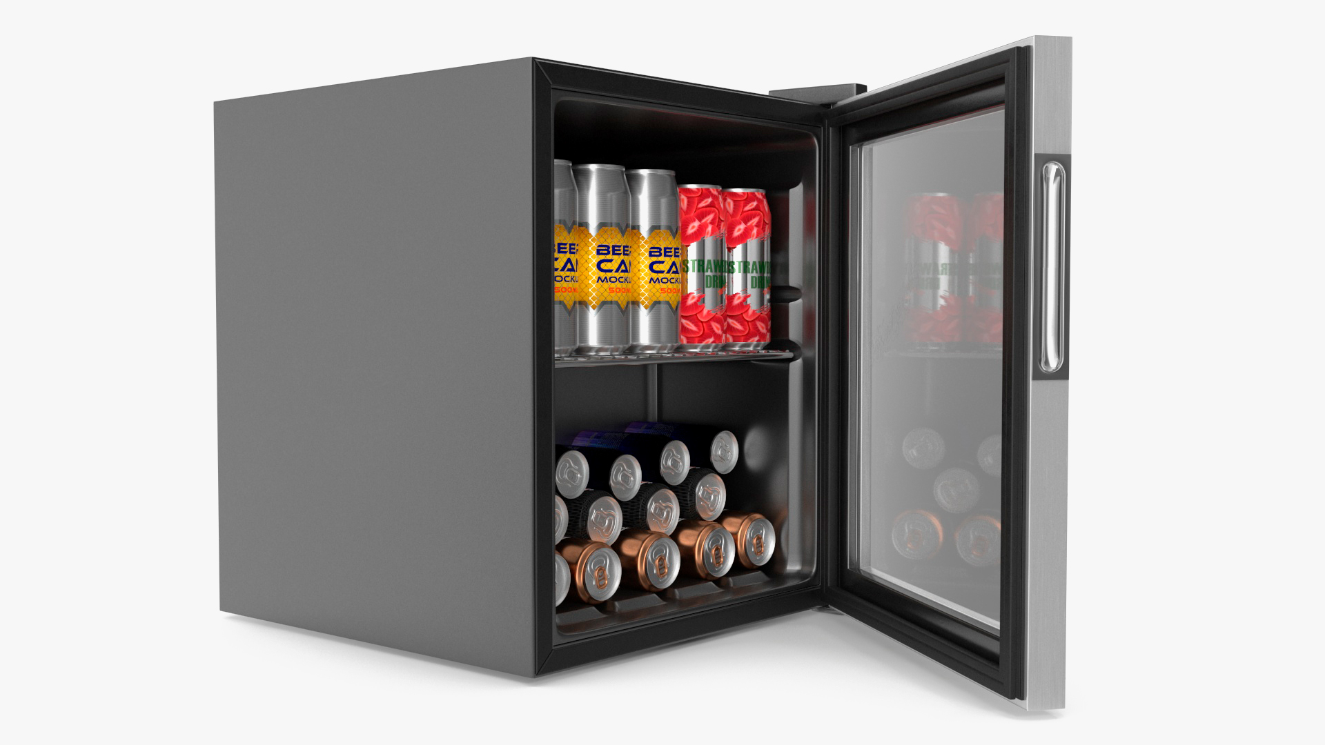 3D model Beverage Cooler with Cans