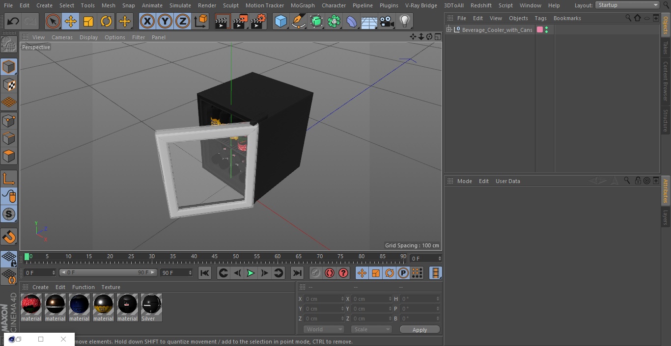 3D model Beverage Cooler with Cans