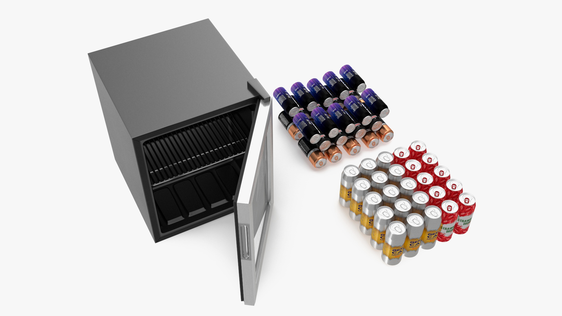 3D model Beverage Cooler with Cans