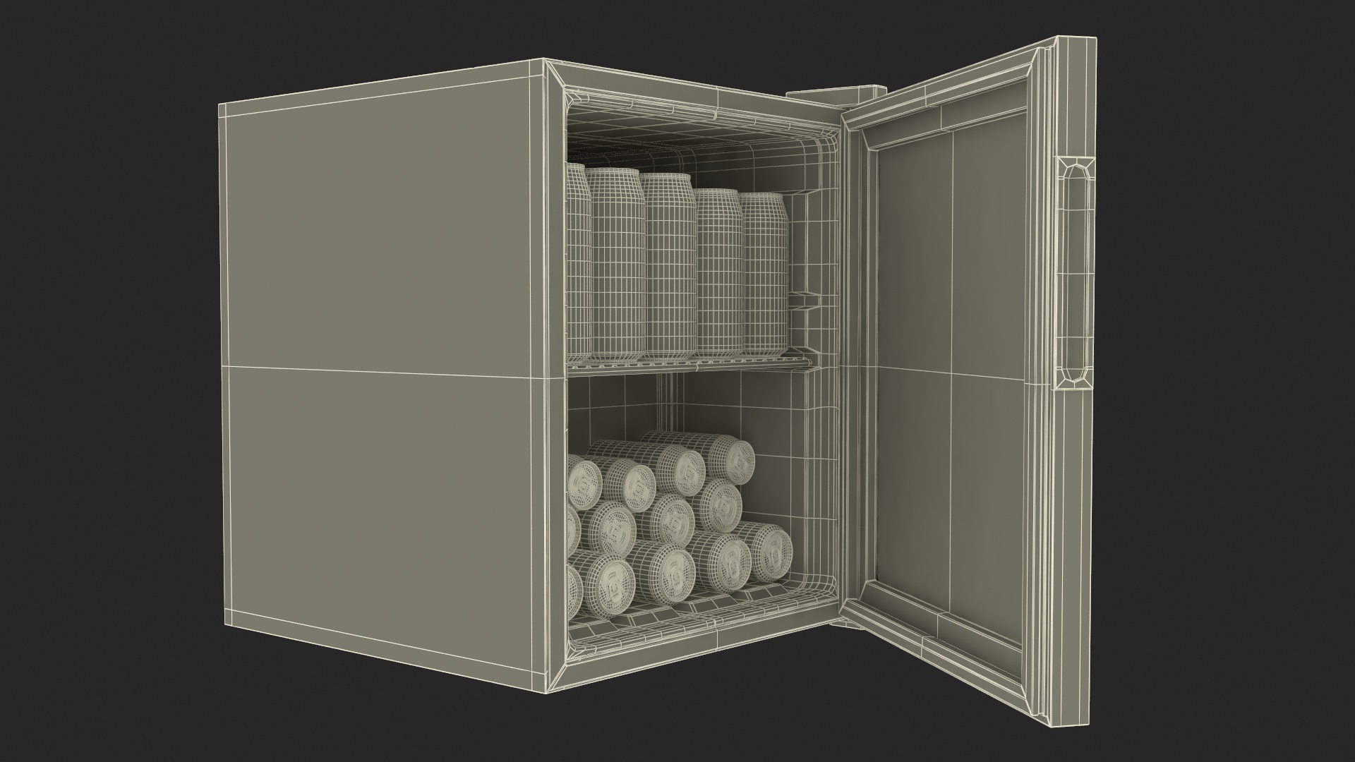 3D model Beverage Cooler with Cans