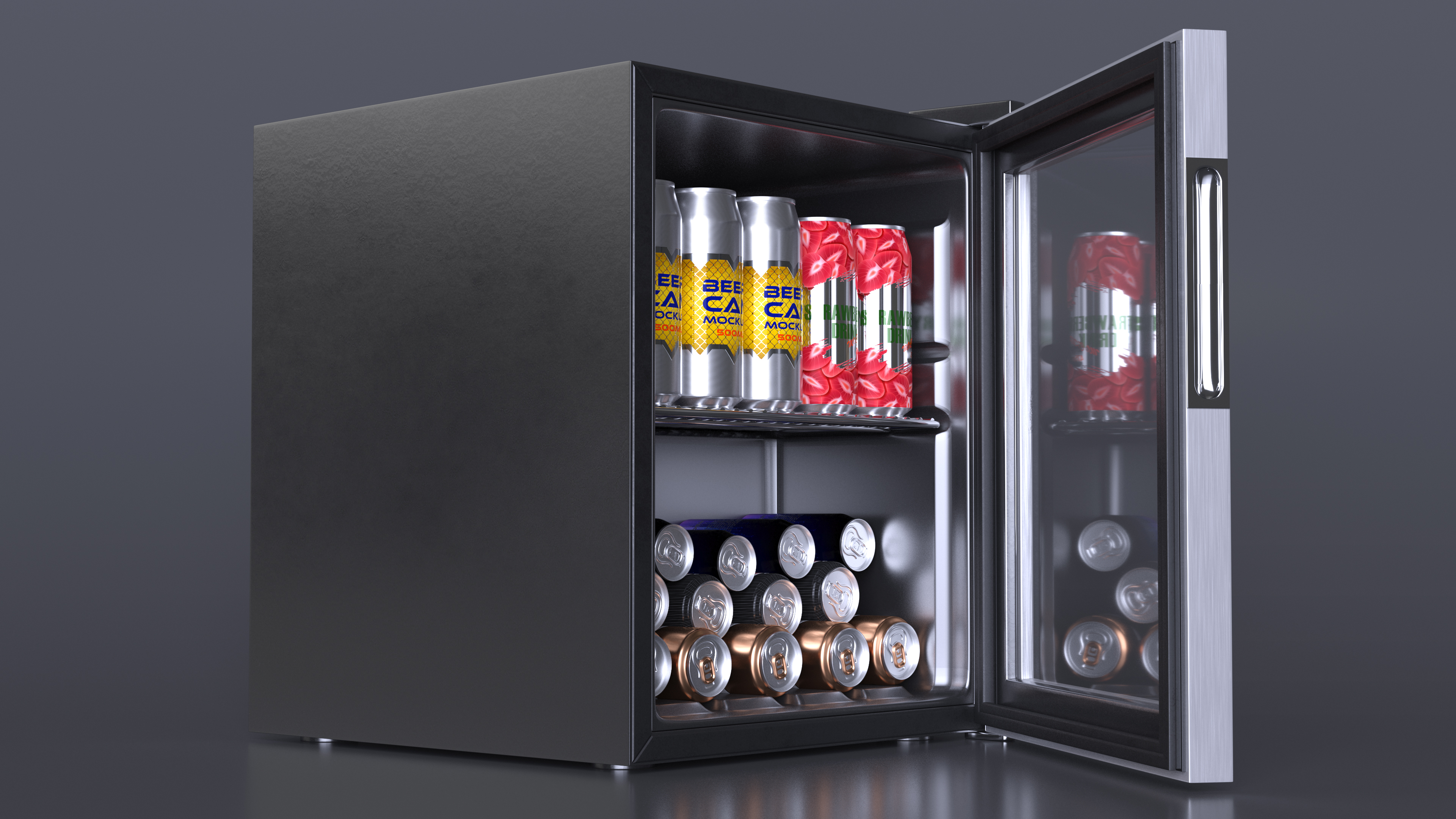 3D model Beverage Cooler with Cans
