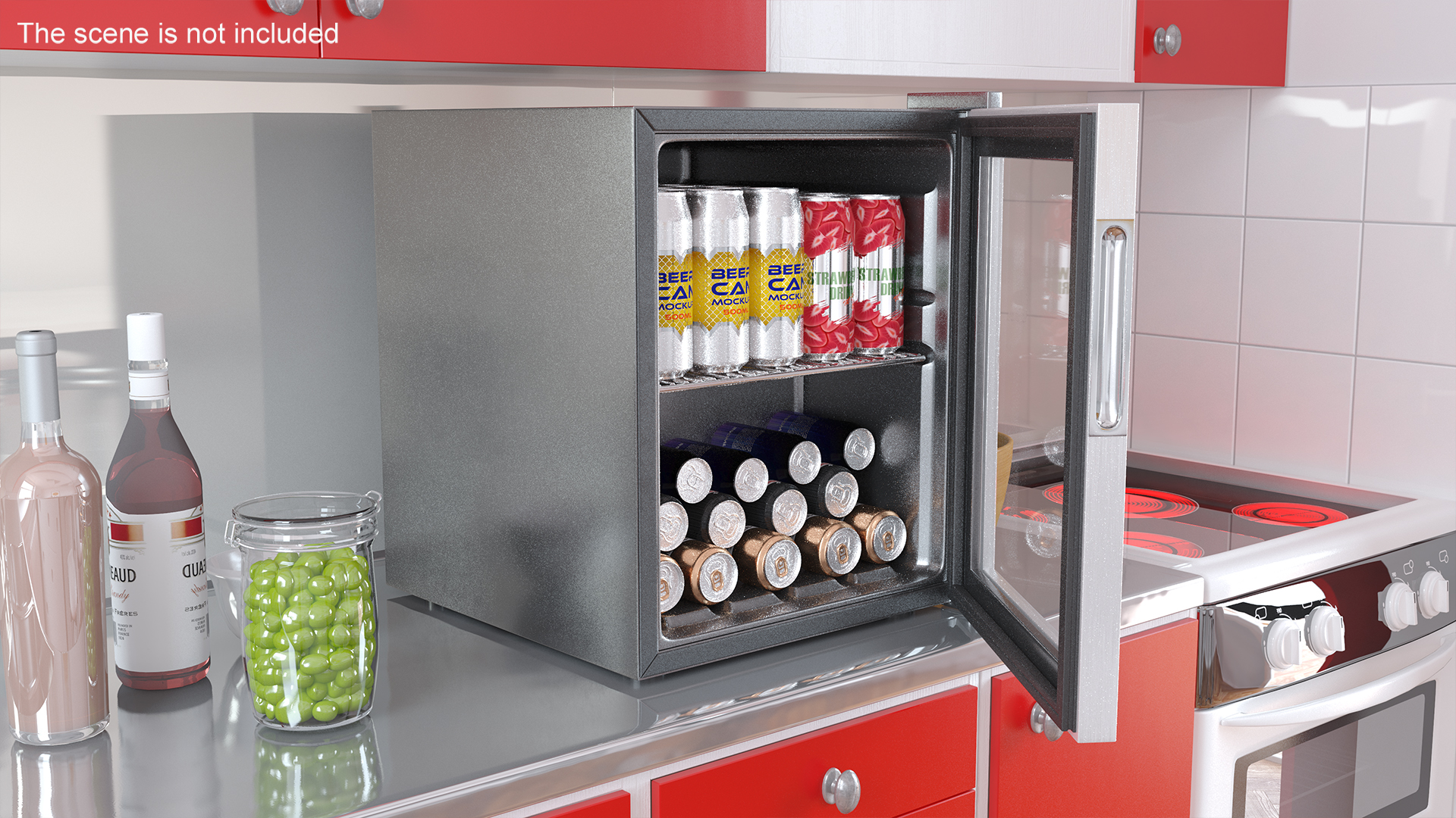 3D model Beverage Cooler with Cans