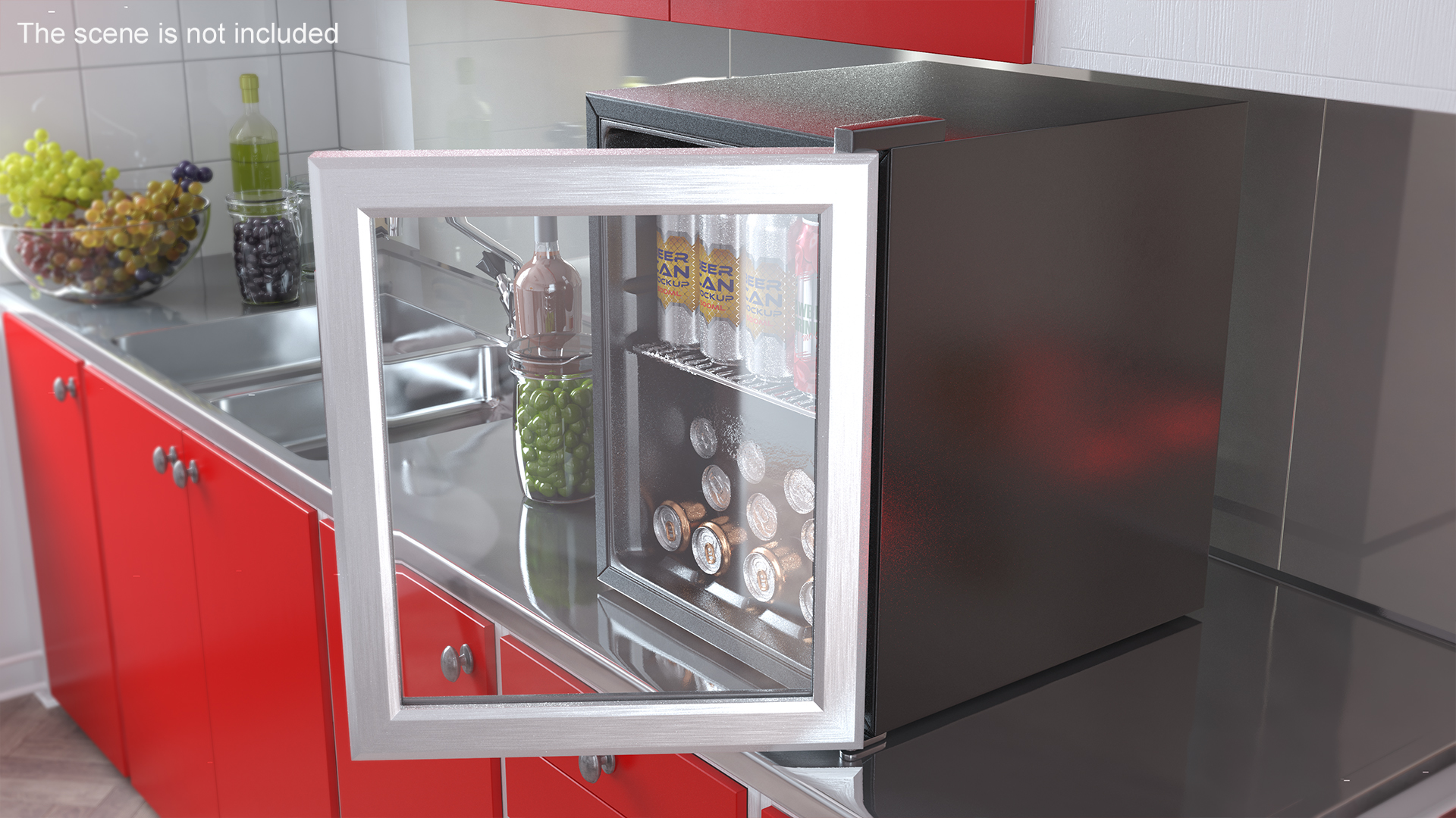 3D model Beverage Cooler with Cans