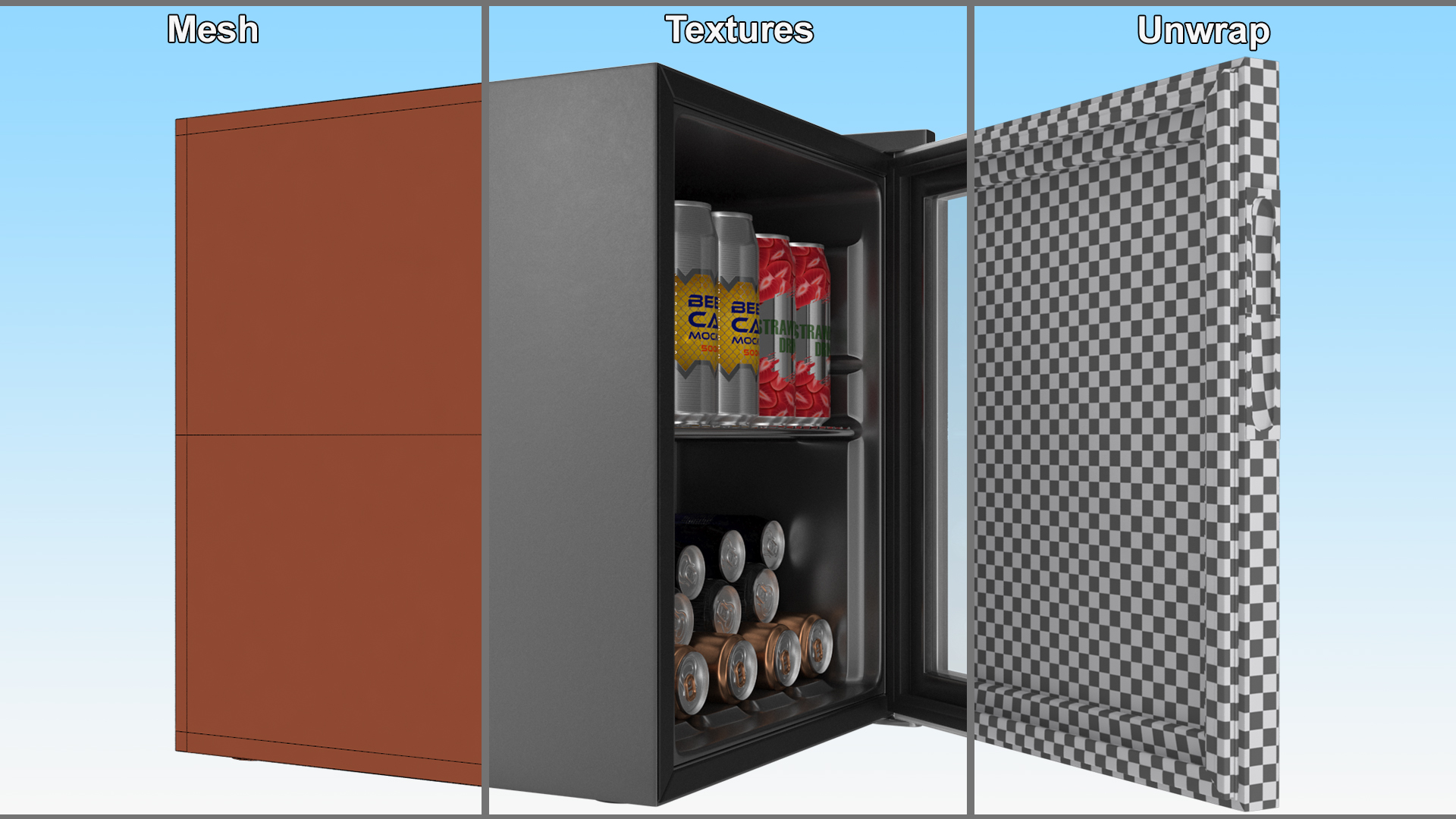 3D model Beverage Cooler with Cans