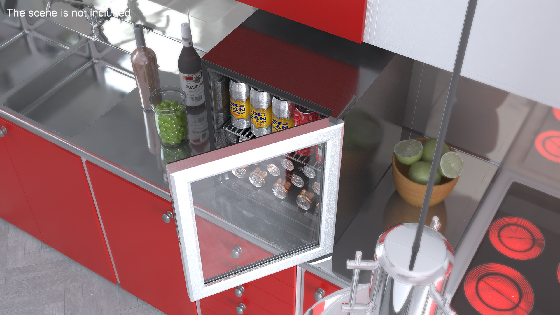 3D model Beverage Cooler with Cans