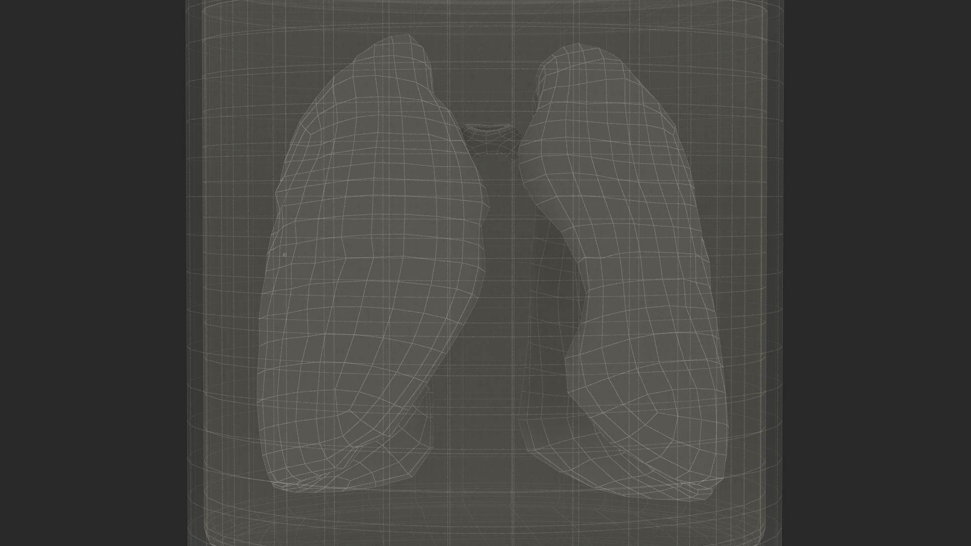 Human Lungs in Glass Jar 3D model