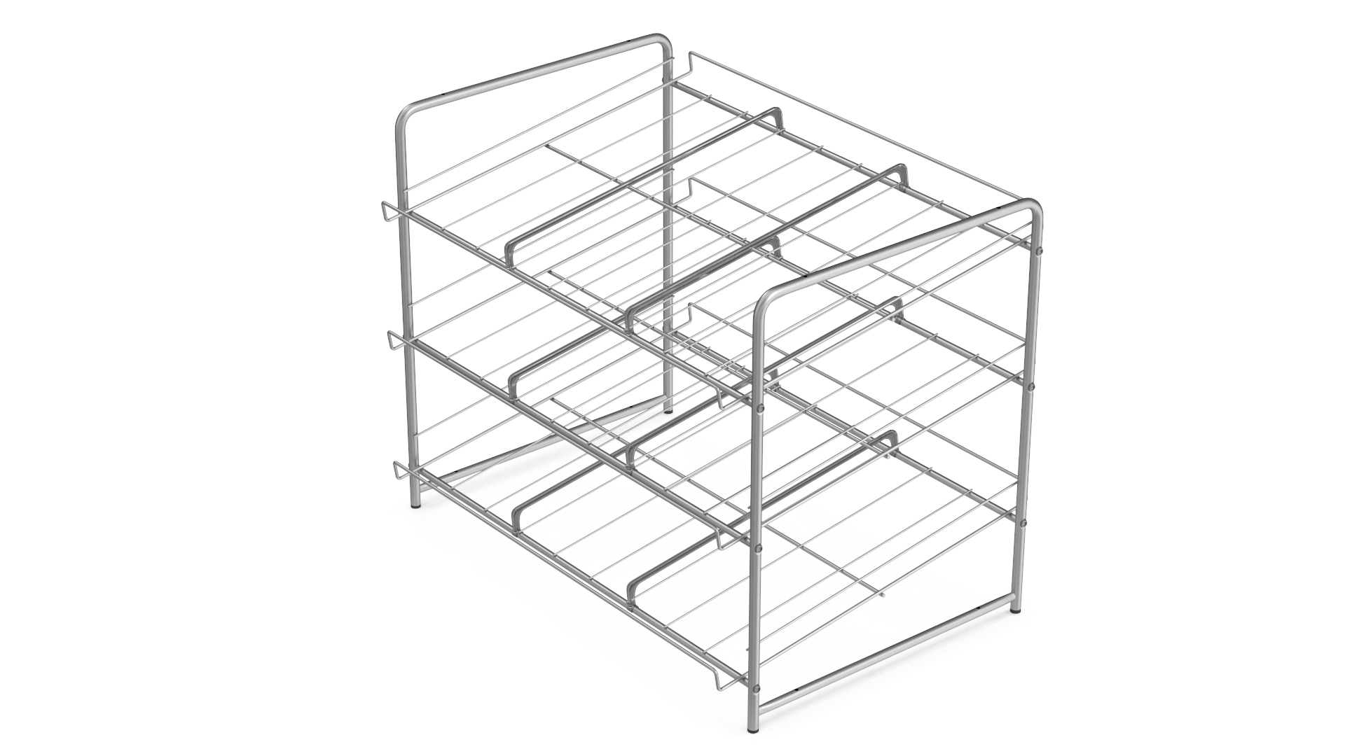Can Rack Organizer 3 Tier Chrome 3D