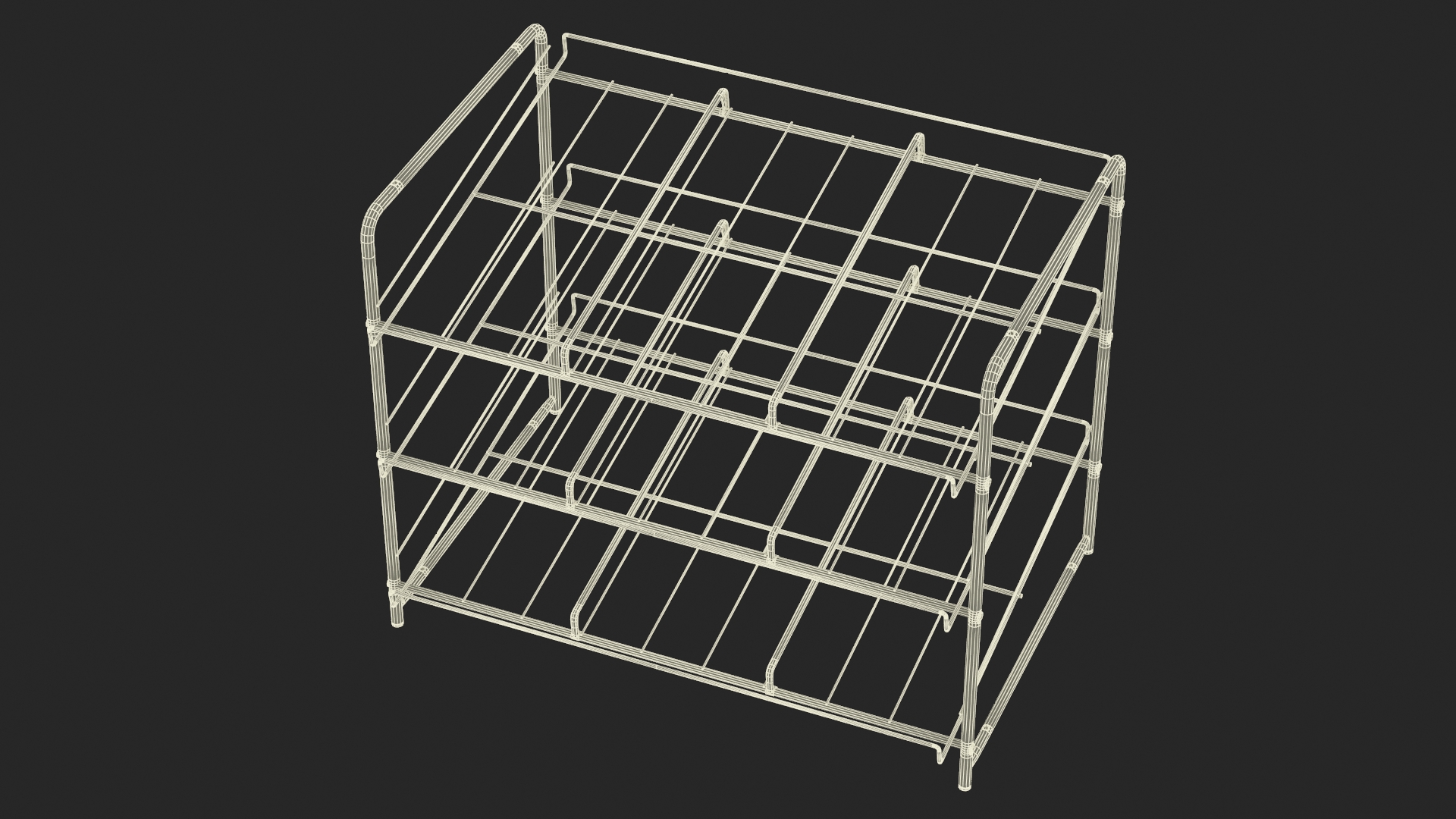 Can Rack Organizer 3 Tier Chrome 3D