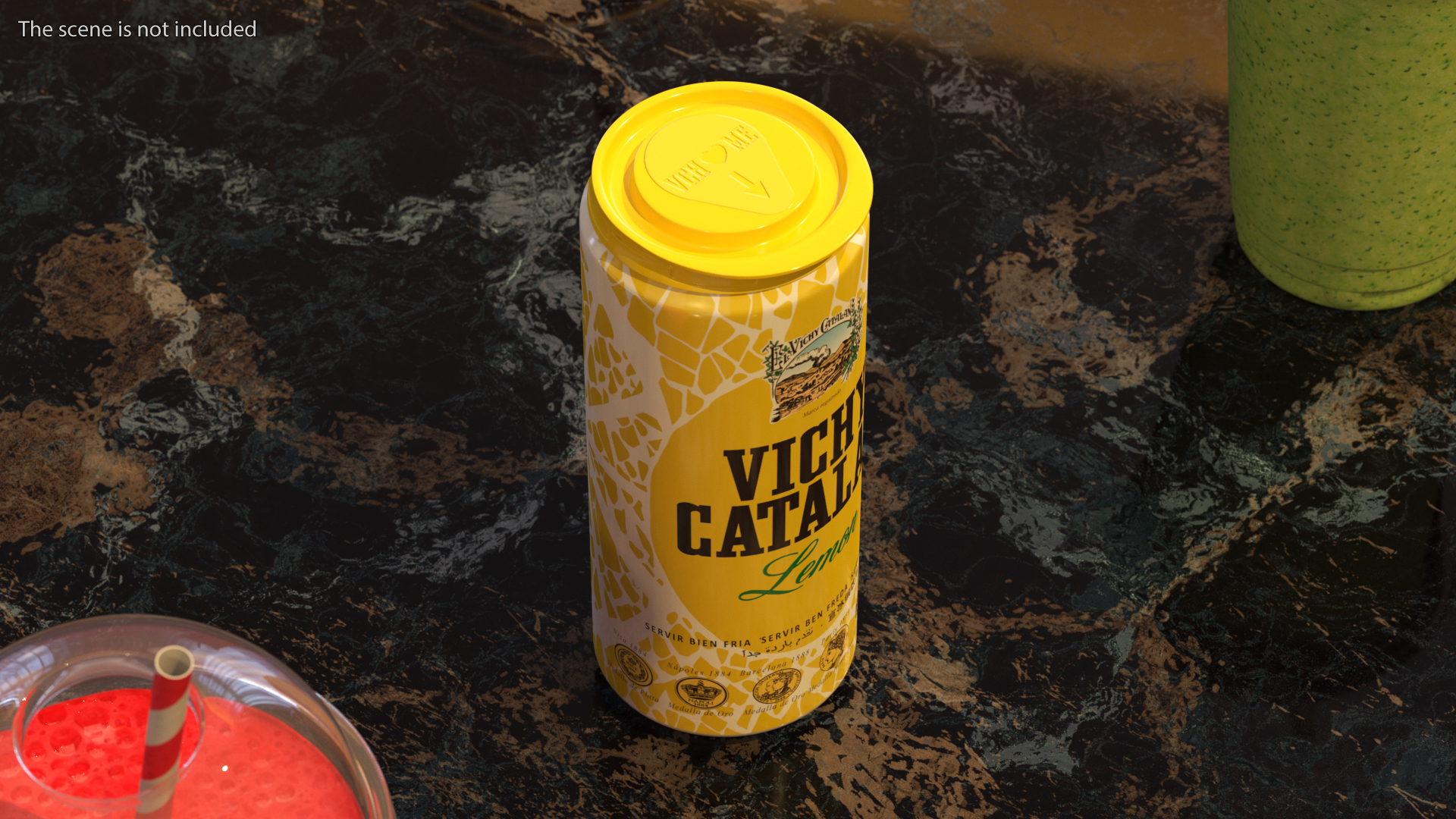 3D model Canned Mineral Water Vichy Catalan Lemon