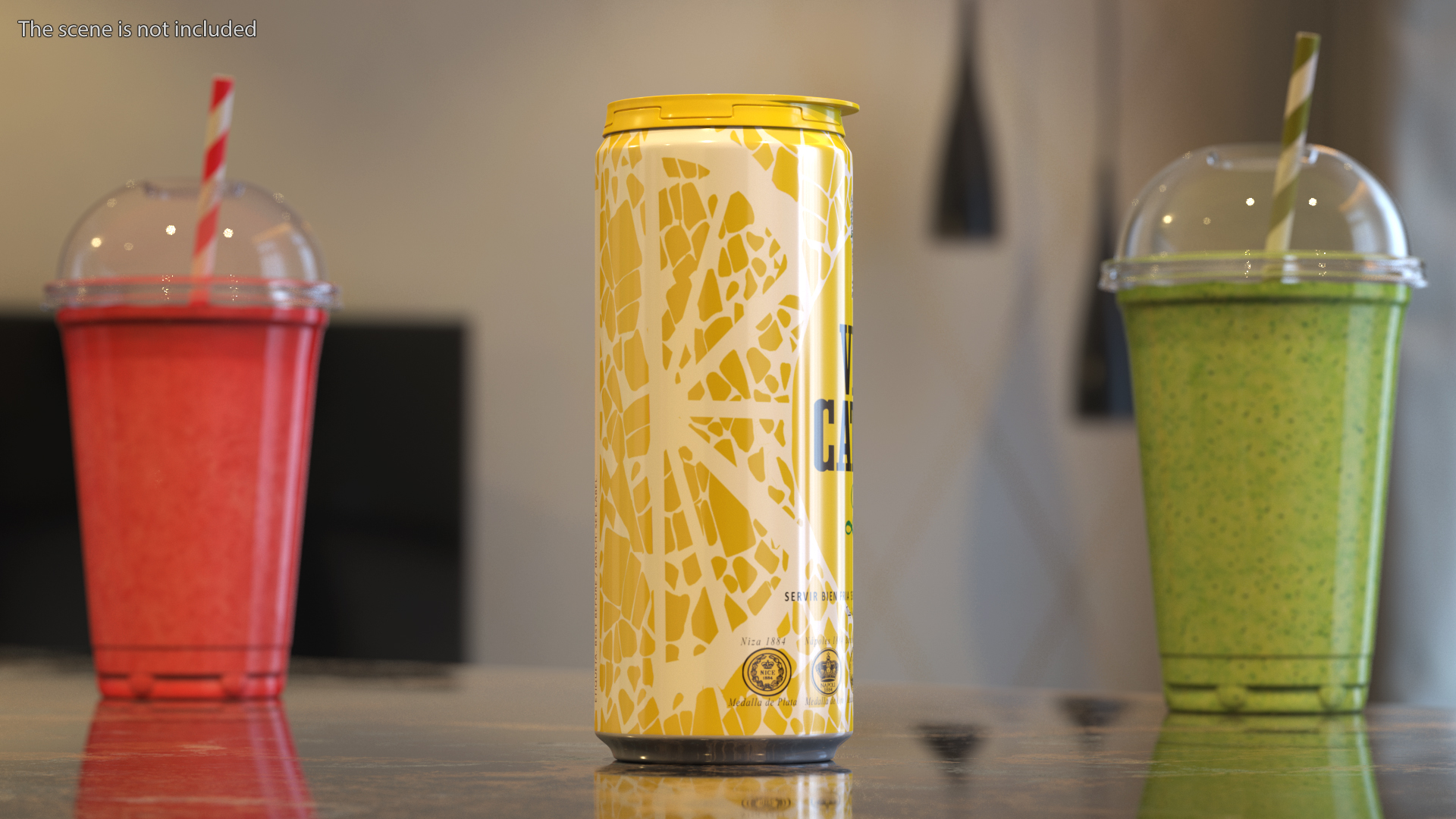 3D model Canned Mineral Water Vichy Catalan Lemon