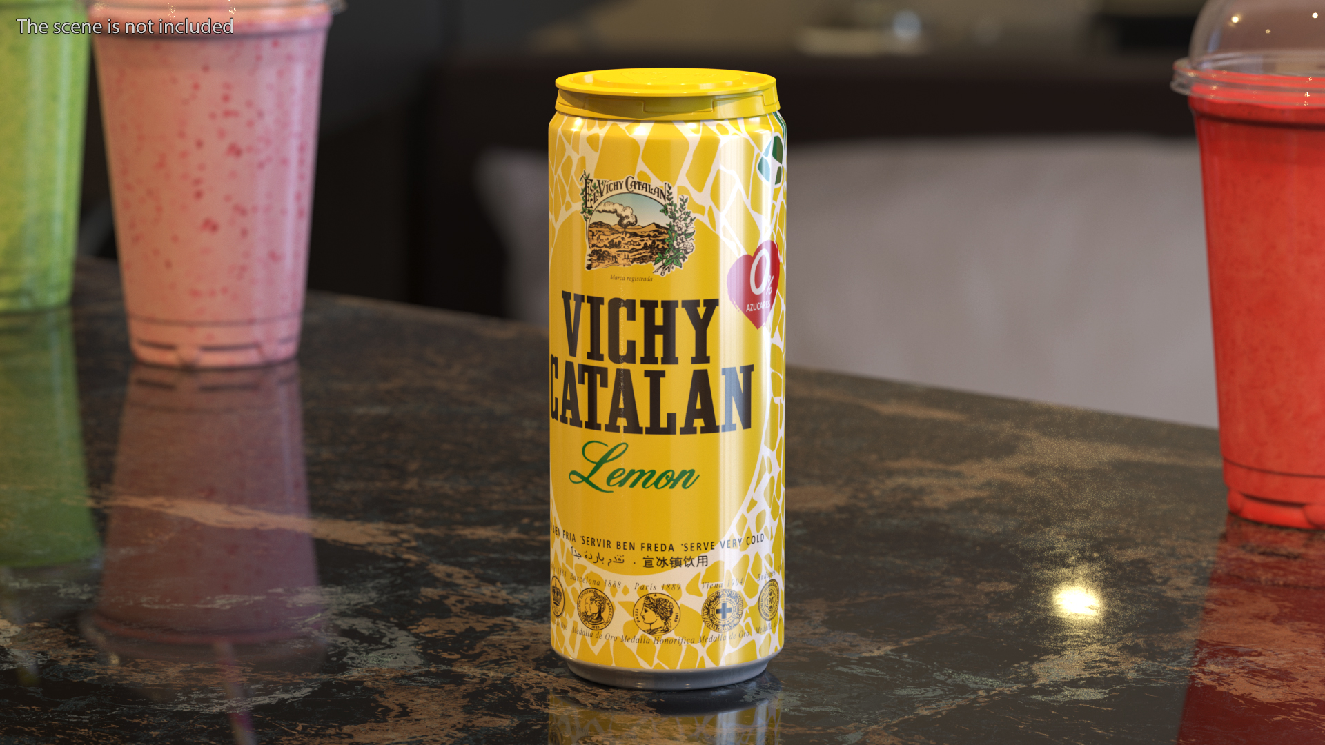 3D model Canned Mineral Water Vichy Catalan Lemon
