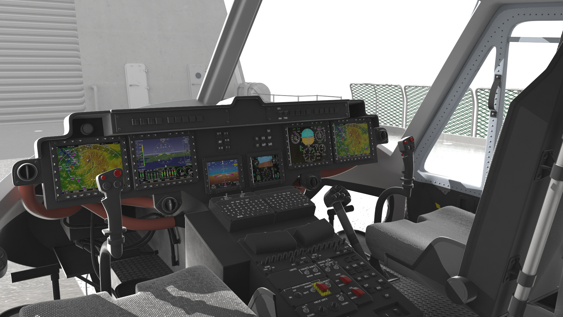3D model Frigate Type 31 with Military Helicopter