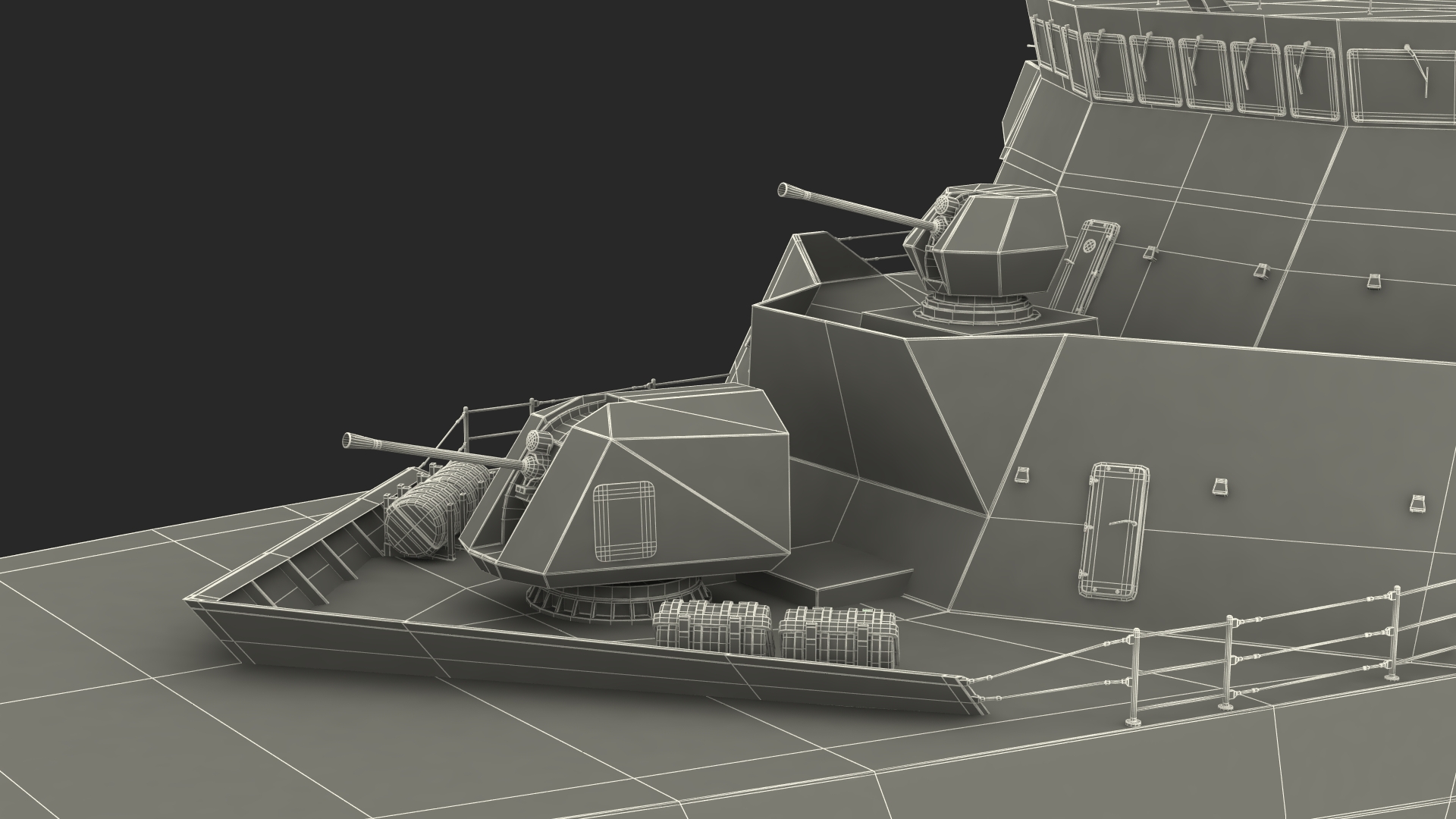 3D model Frigate Type 31 with Military Helicopter