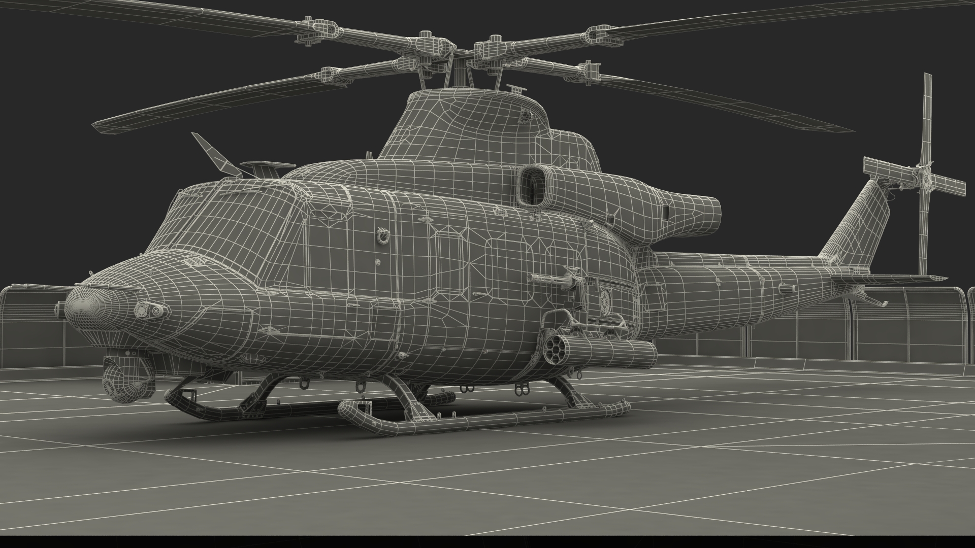 3D model Frigate Type 31 with Military Helicopter