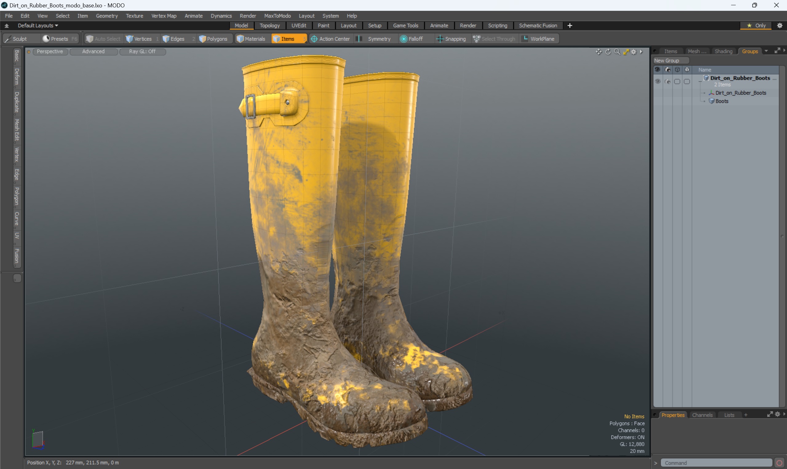 3D model Dirt on Rubber Boots