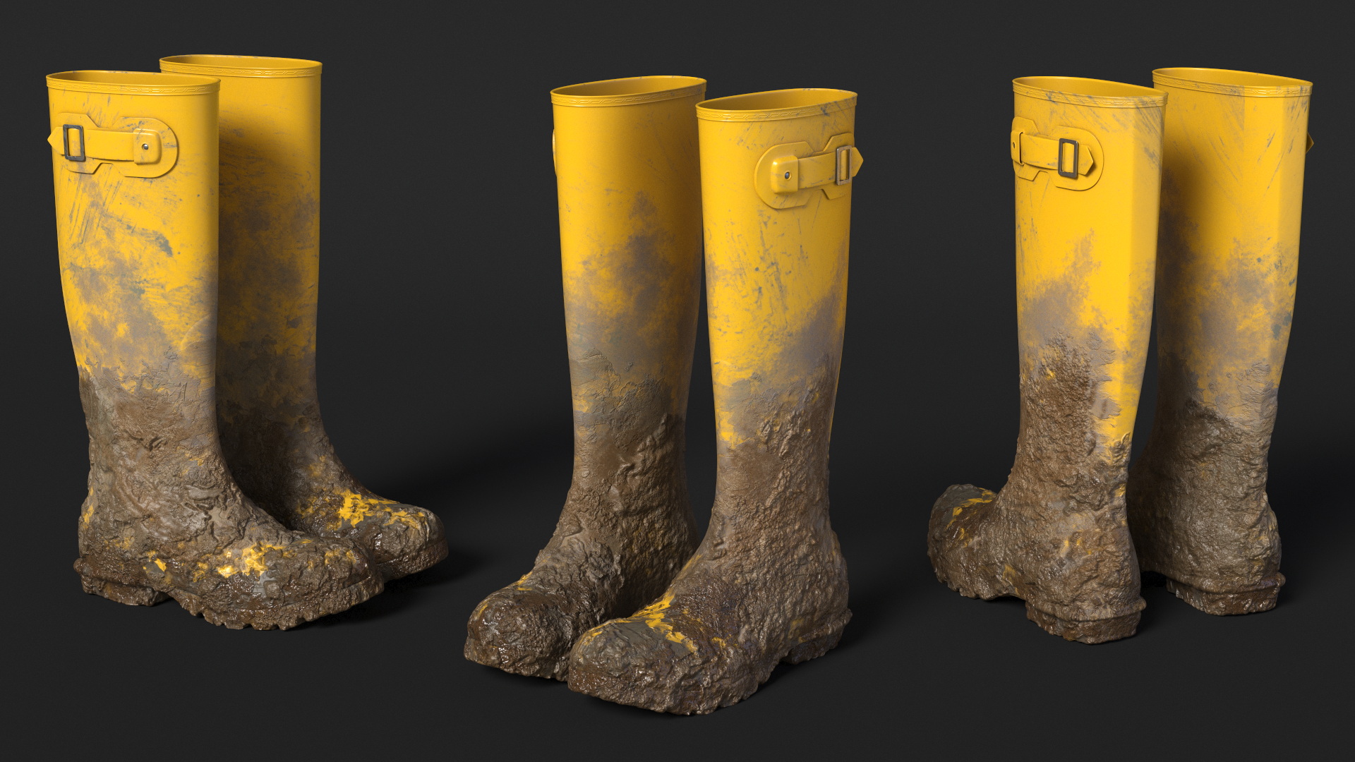 3D model Dirt on Rubber Boots