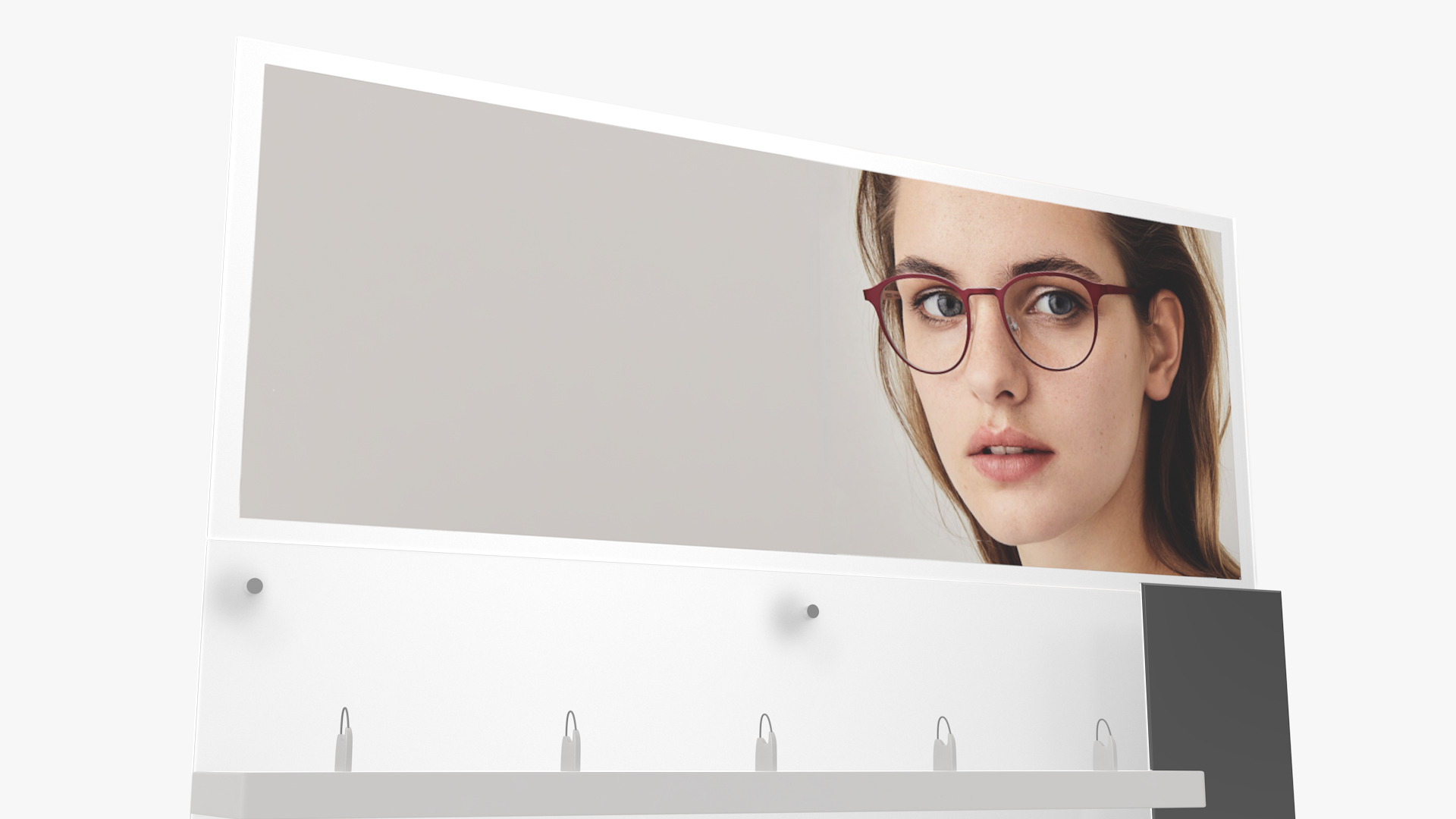 White Glasses Display Stand Type 3D