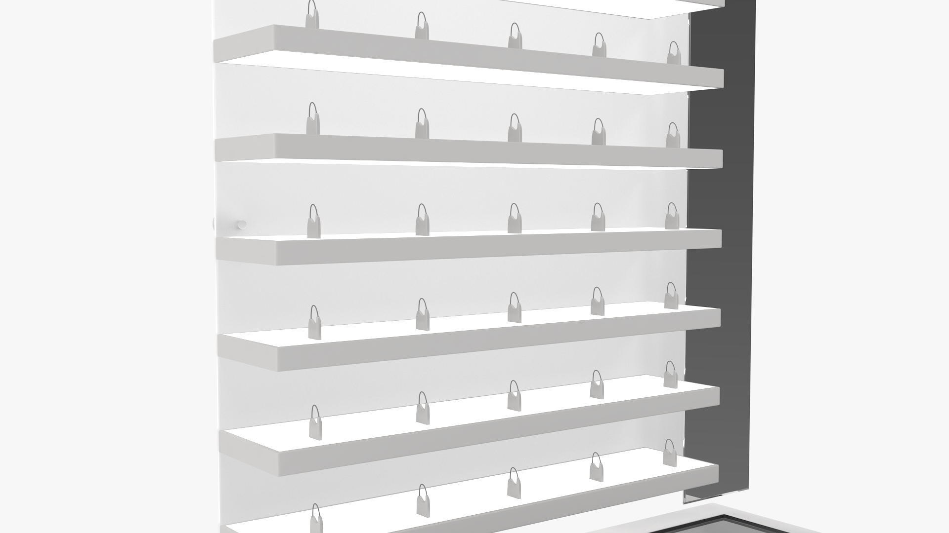 White Glasses Display Stand Type 3D