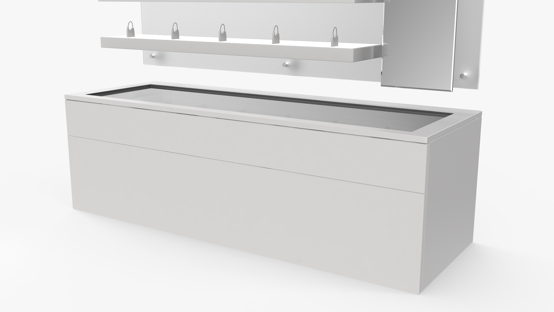 White Glasses Display Stand Type 3D