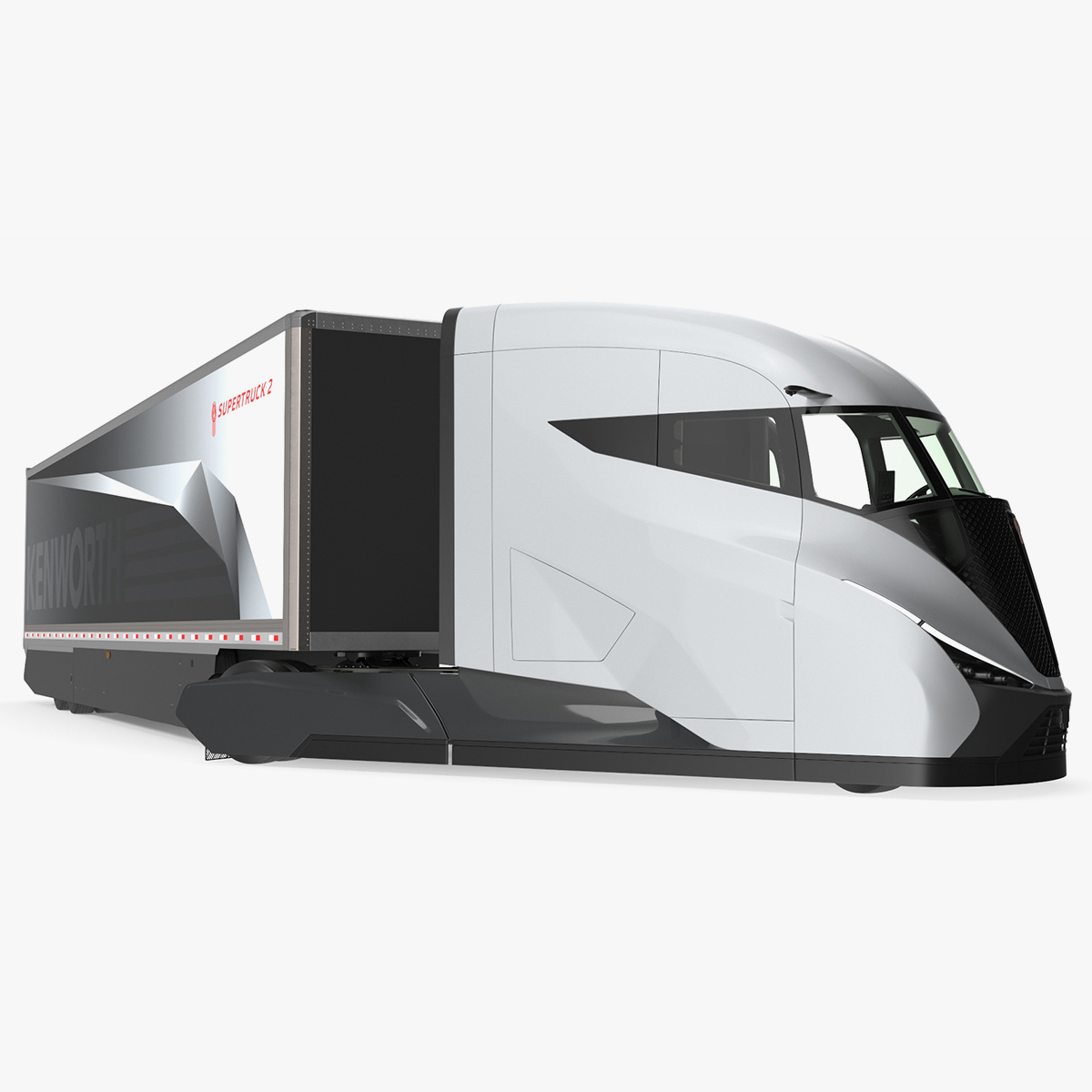 3D Kenworth SuperTruck 2 Rigged model