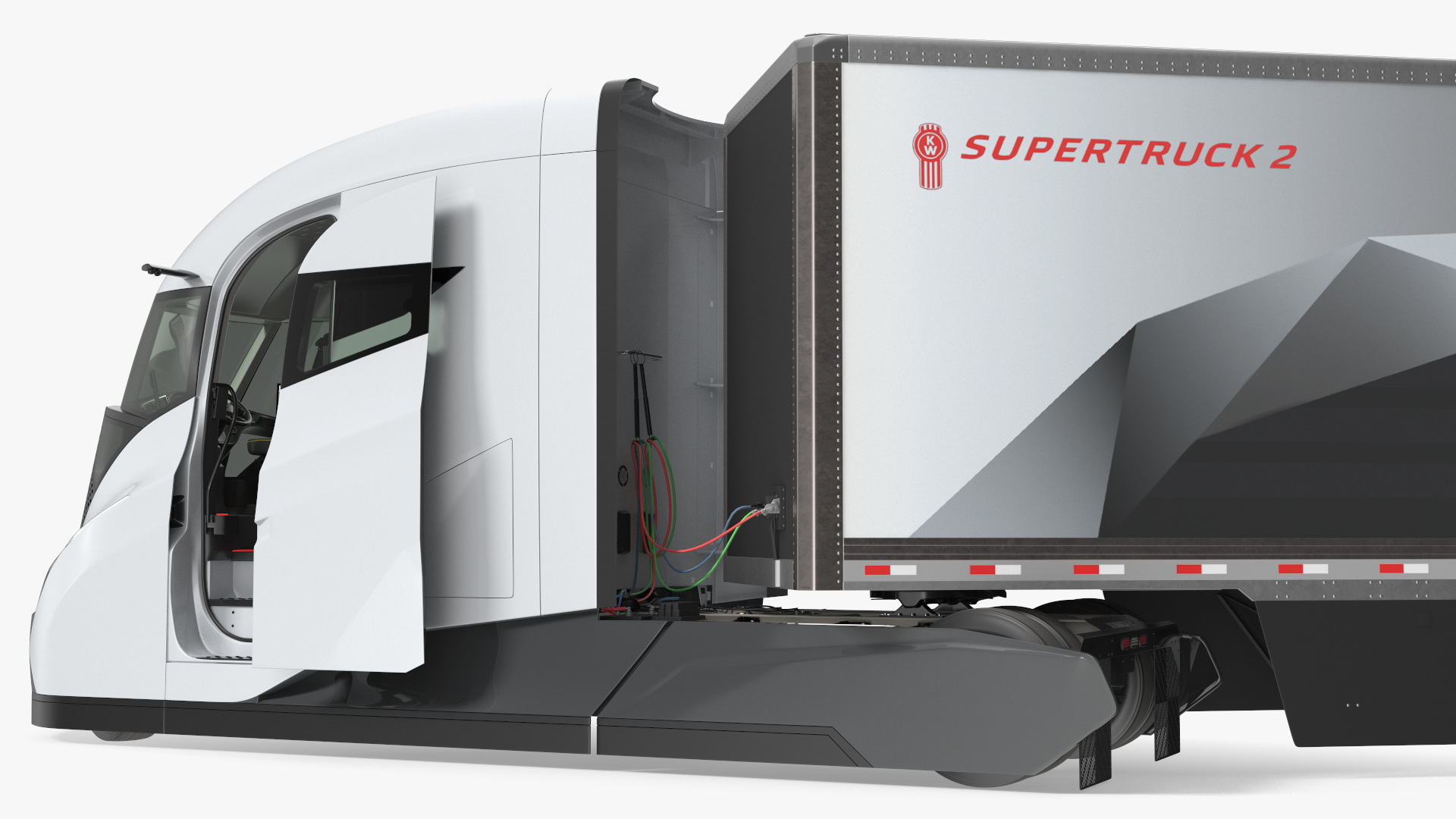 3D Kenworth SuperTruck 2 Rigged model