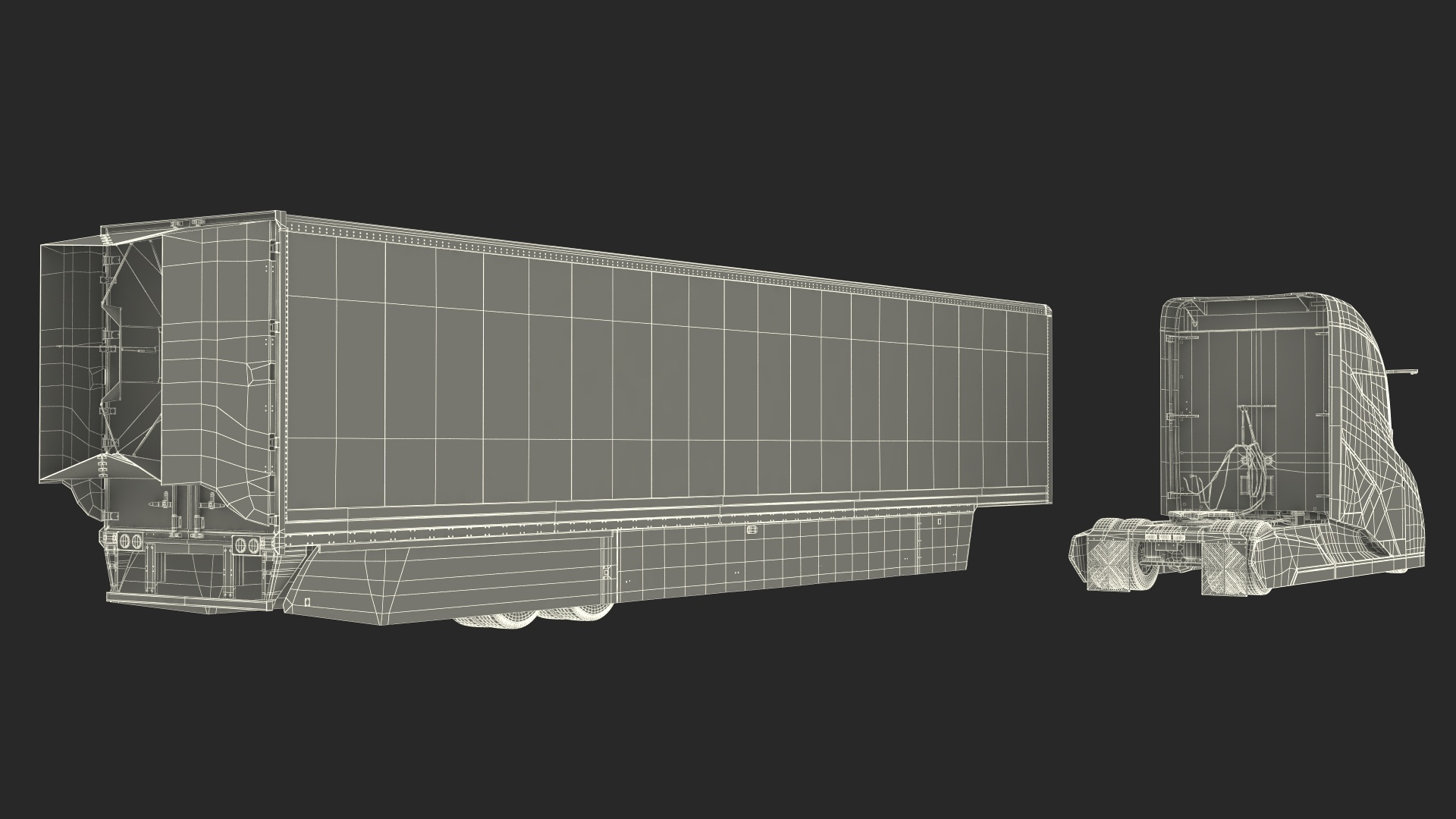 3D Kenworth SuperTruck 2 Rigged model