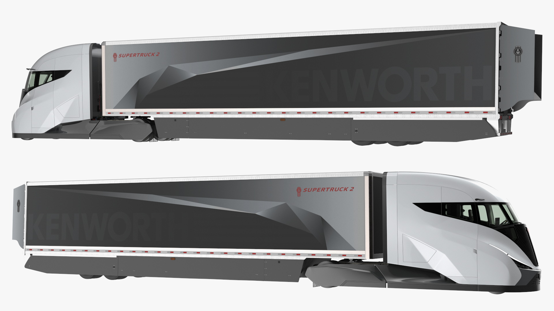 3D Kenworth SuperTruck 2 Rigged model